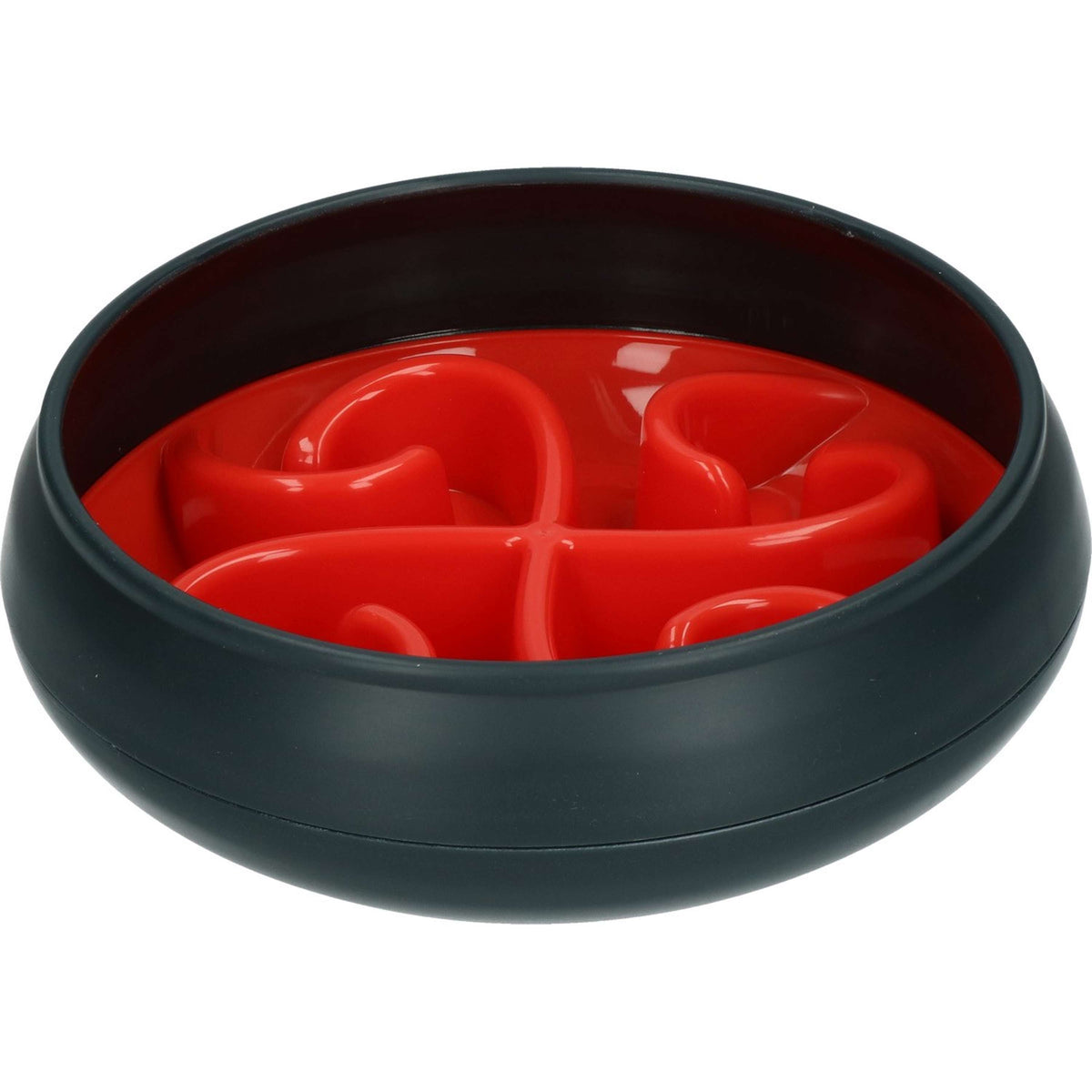 Eat Slow Live Longer Anti-glouton Tumble Feeder Rouge