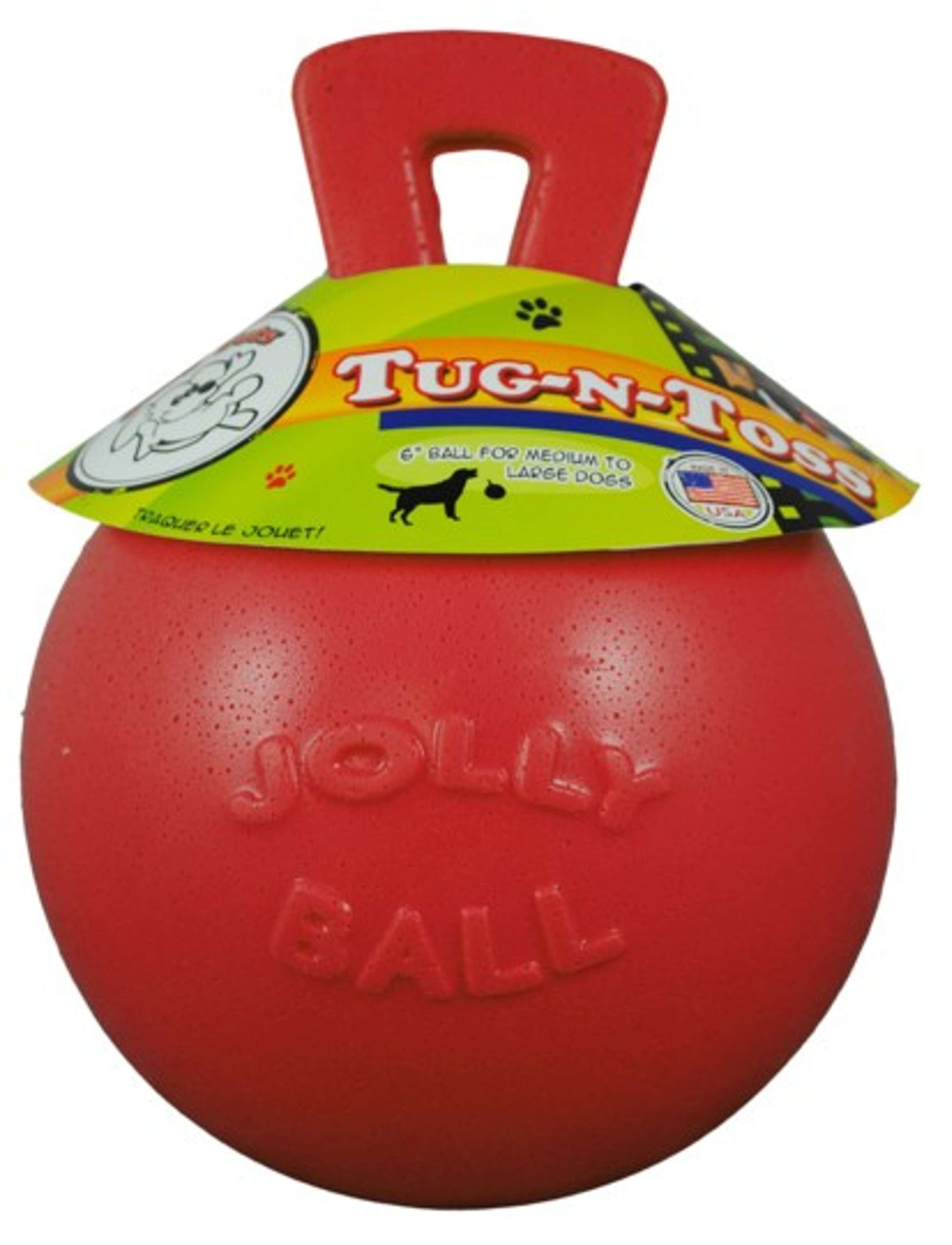 Jolly Ball Tug-n-Toss Rouge