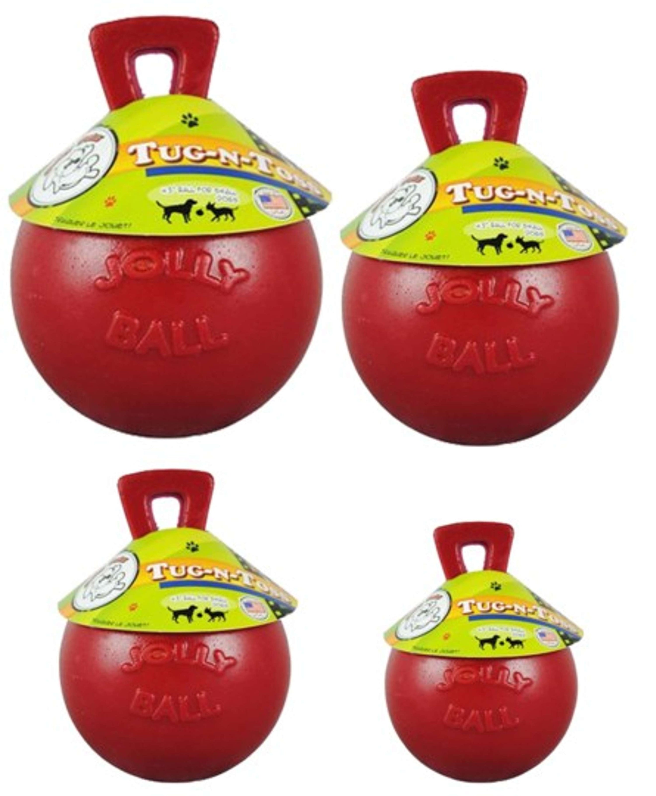 Jolly Ball Tug-n-Toss Rouge