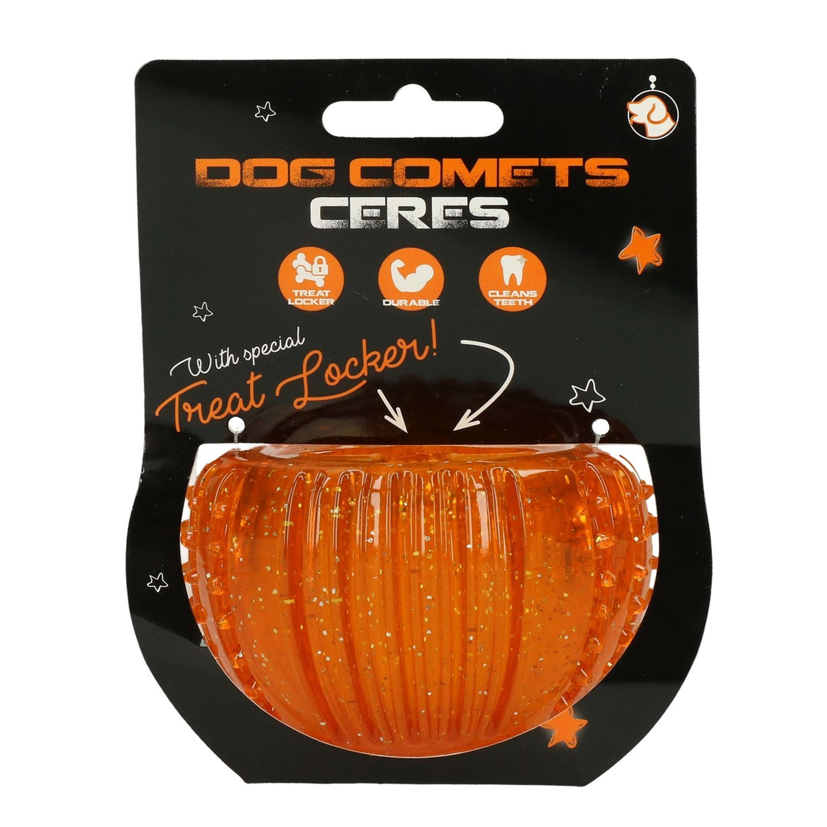 Dog Comets Ceres avec Distributeur de Friandises Orange