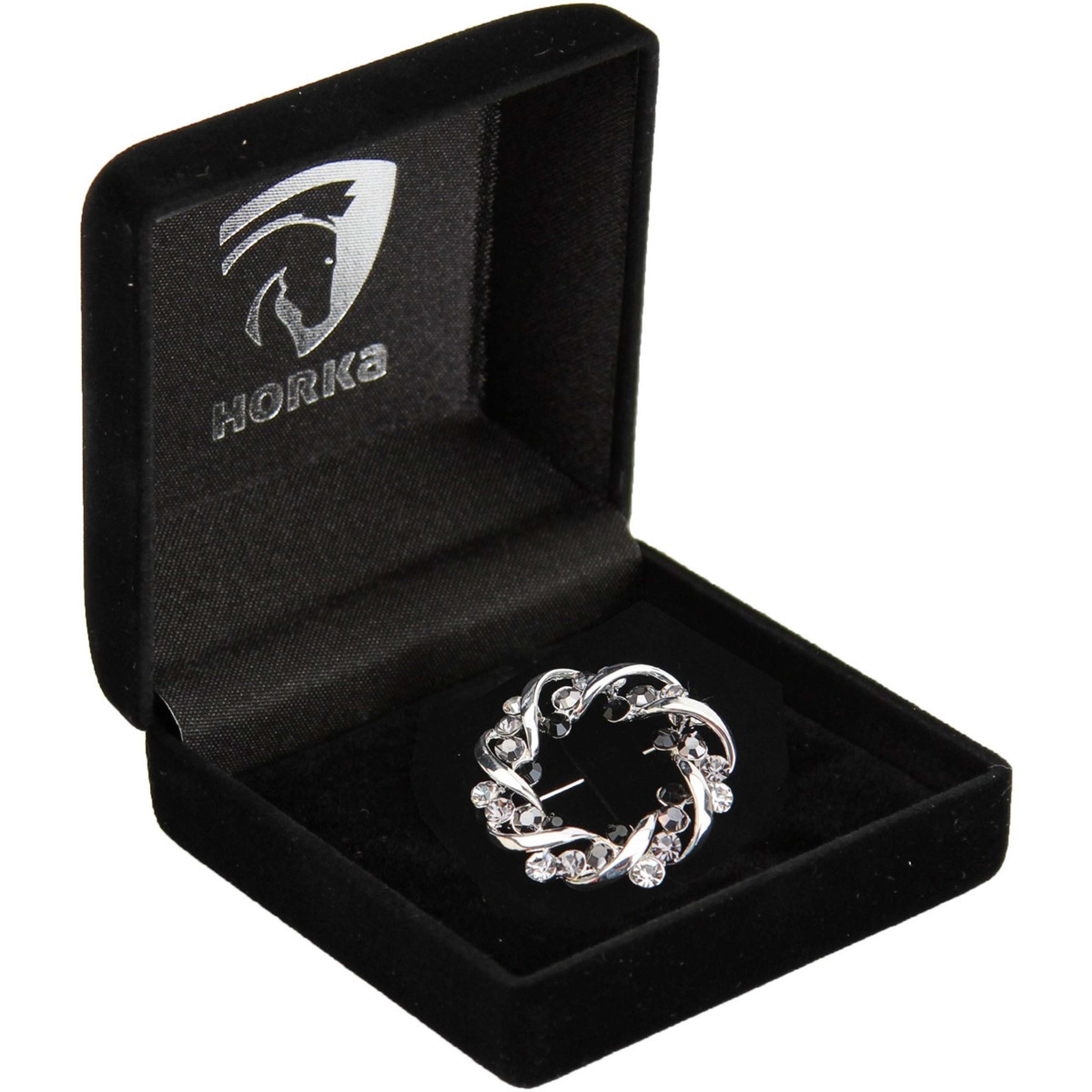 HORKA Epingle à Plastron Crown Noir/Argent