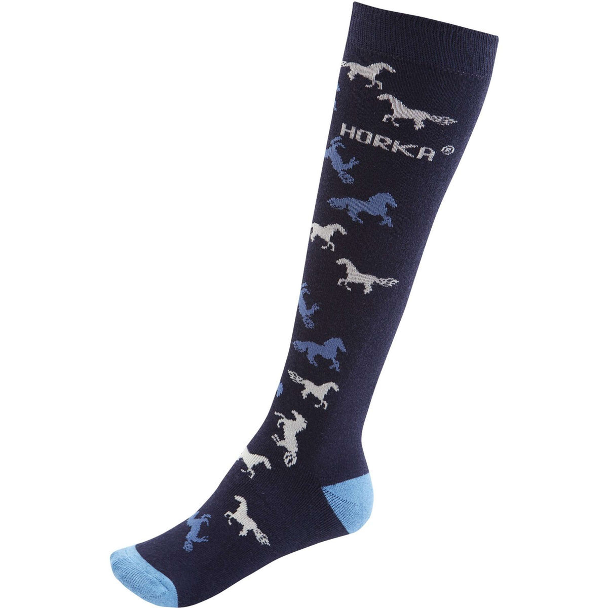 HORKA Chaussettes d'Équitation Chevaux Marin Foncé