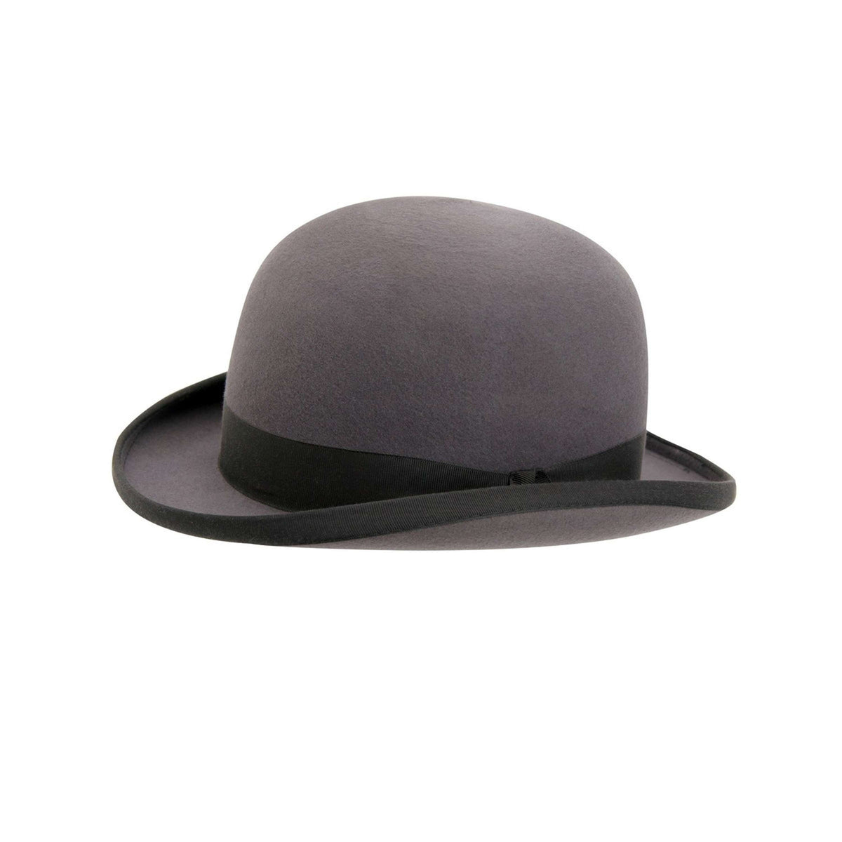 HORKA Chapeau Melon Feutre de Poil Gris