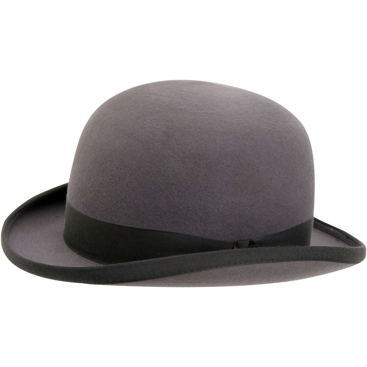 HORKA Chapeau Melon Feutre de Poil Gris