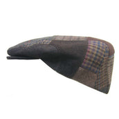 HORKA Casquette en Tweed Patchwork Bleu/Gris/Vert