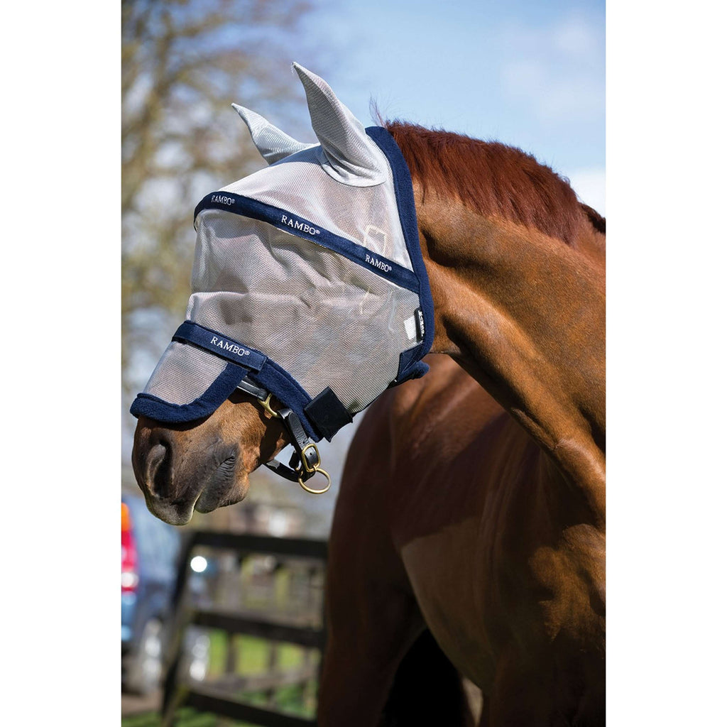 Rambo Fly Mask Plus Marin/Argente