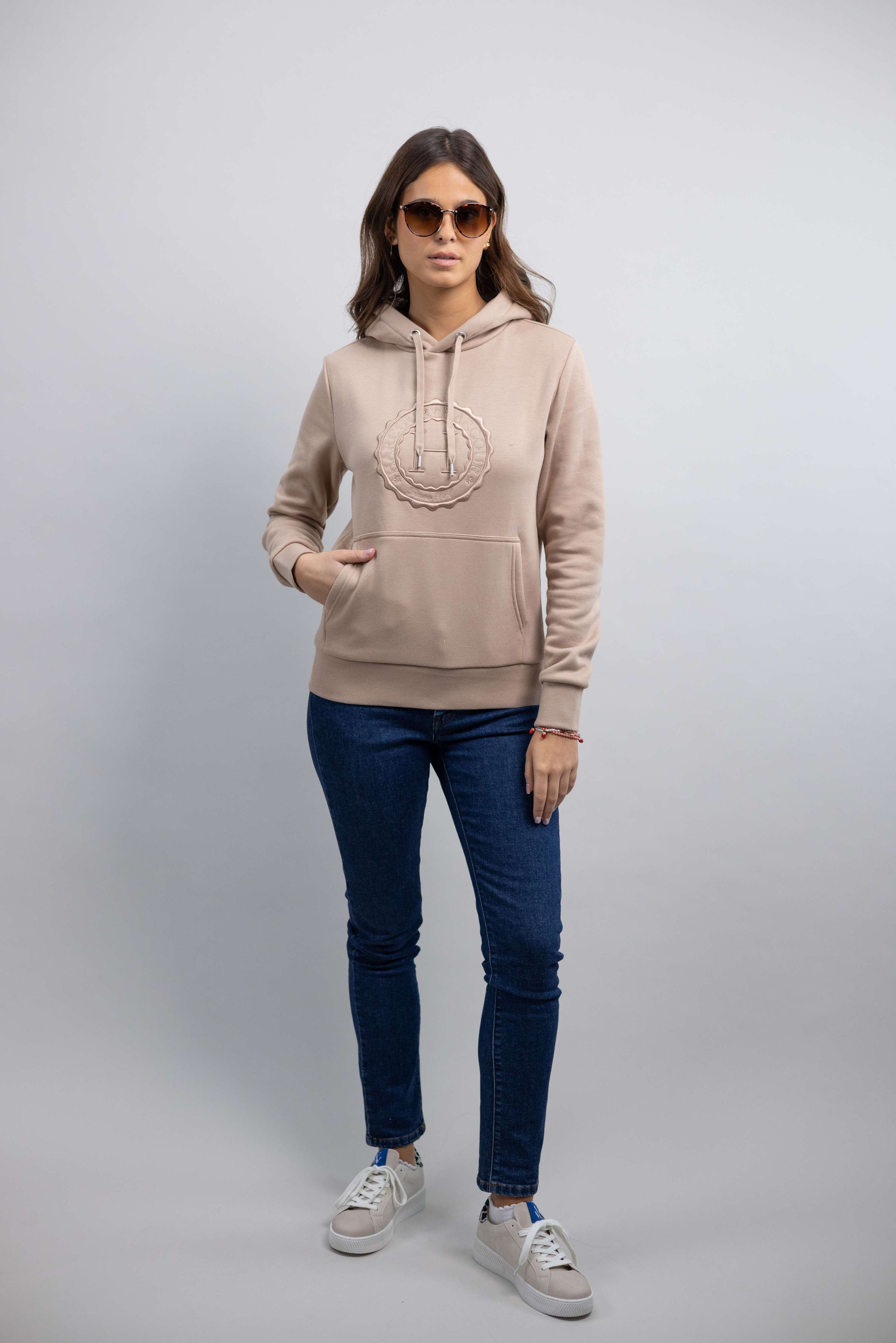 Harcour Pull col Hoodie Samy Unisex Sable