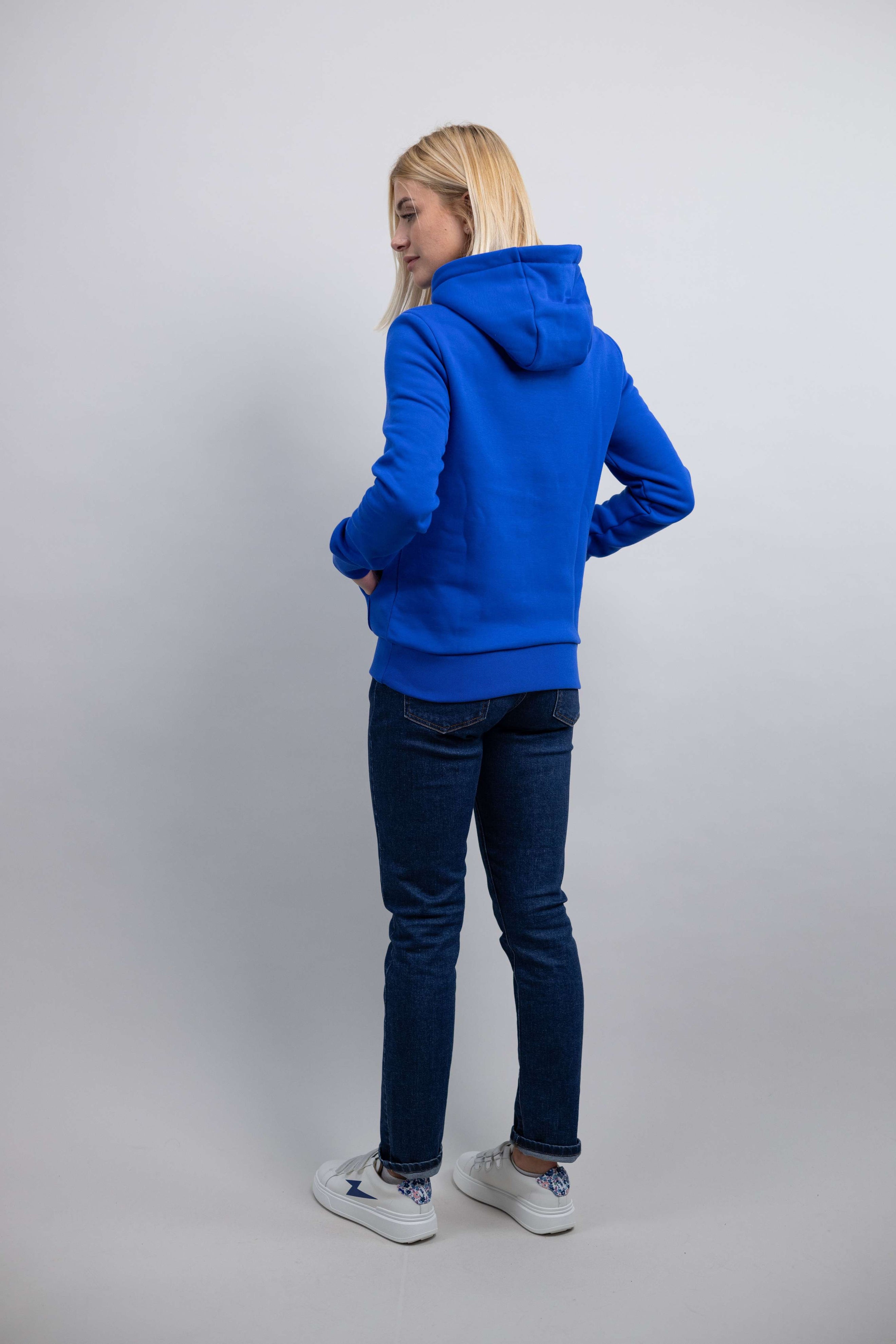 Harcour Pull col Hoodie Samy Unisex Electric Blue