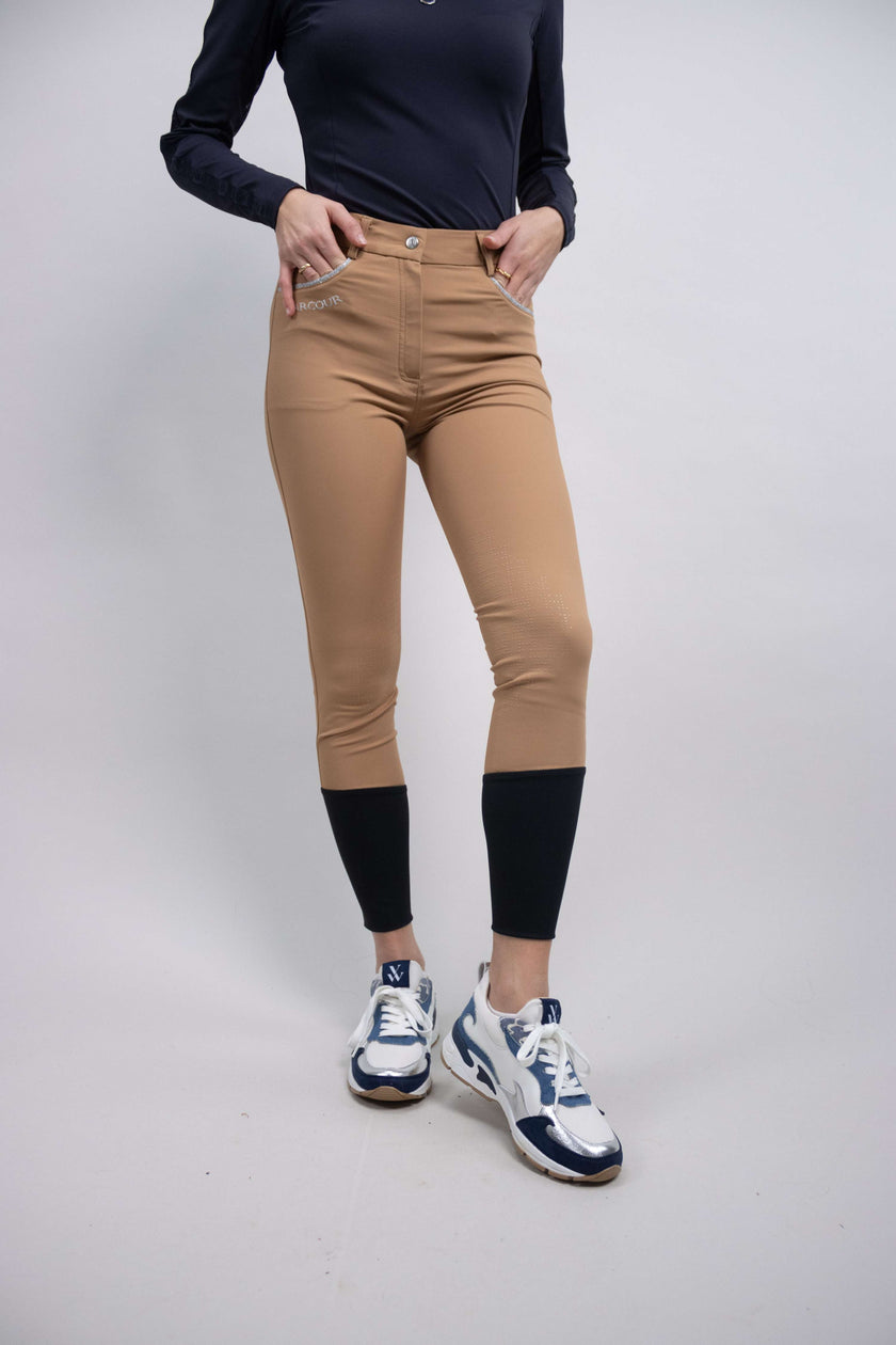 Harcour Pantalon d'Équitation Jaltika Fix System Femme Iced Coffee