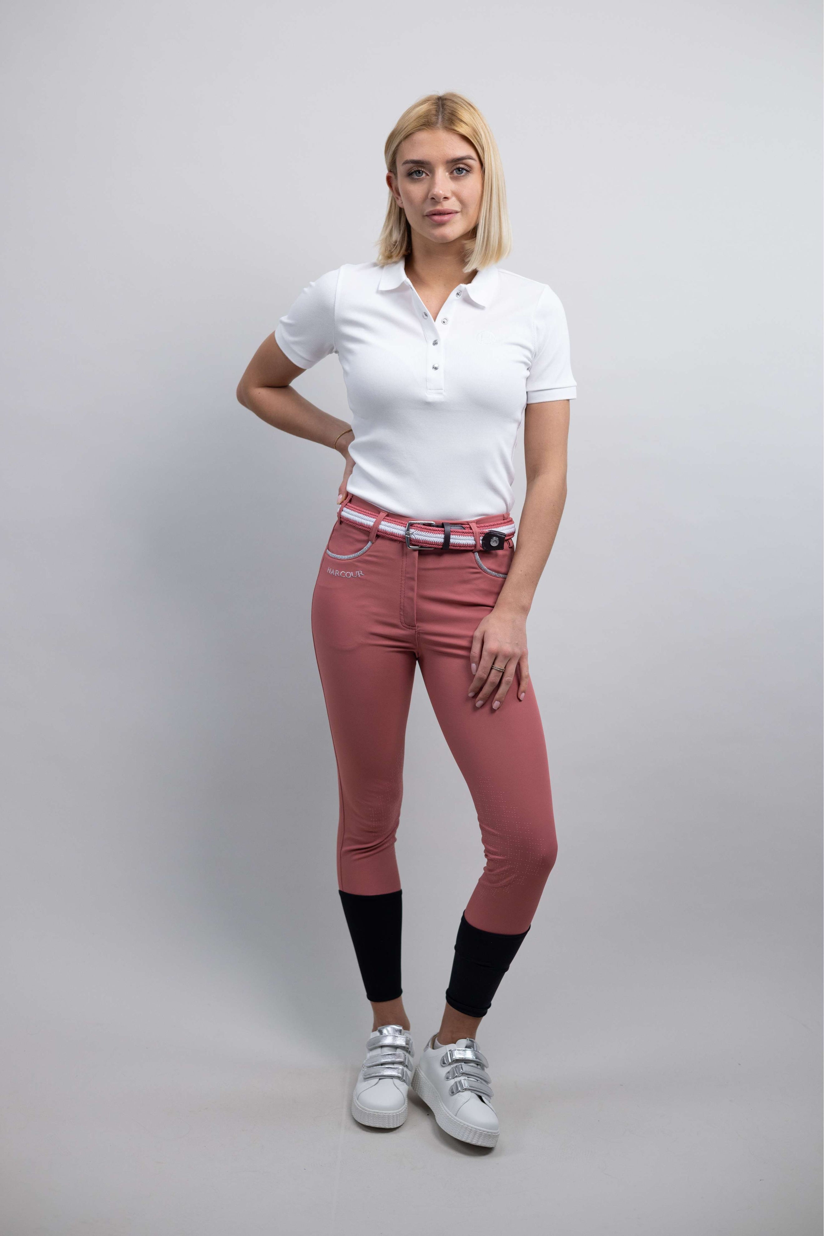 Harcour Pantalon d'Équitation Jaltika Fix System Femme Rose Vieux