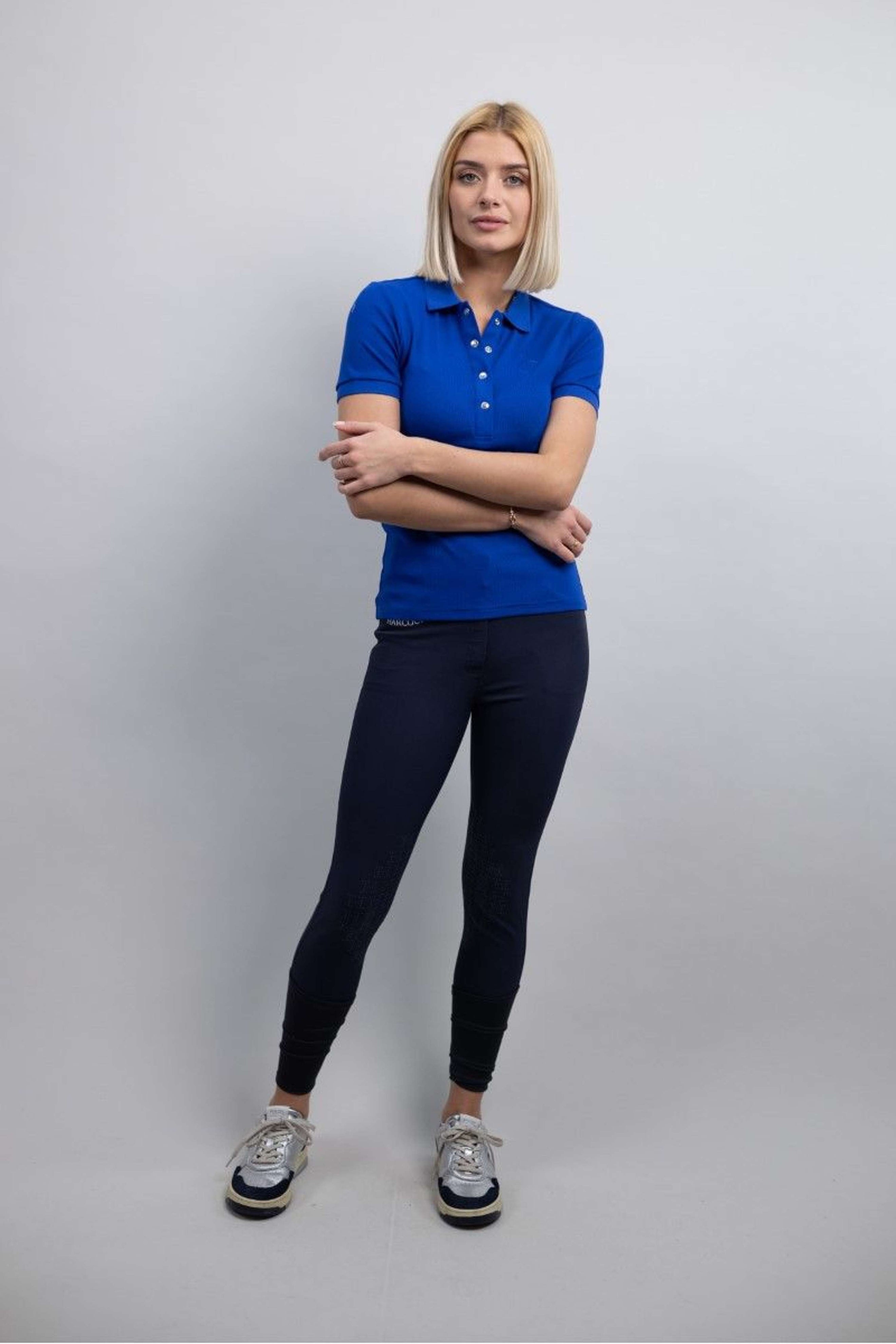 Harcour Polo Poly Femme Electric Blue