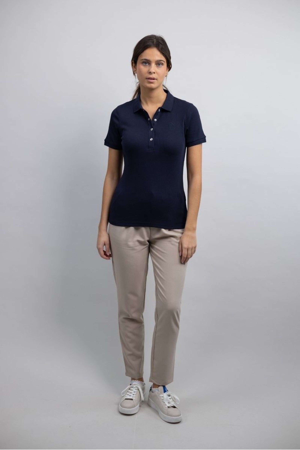 Harcour Polo Poly Femme Marine