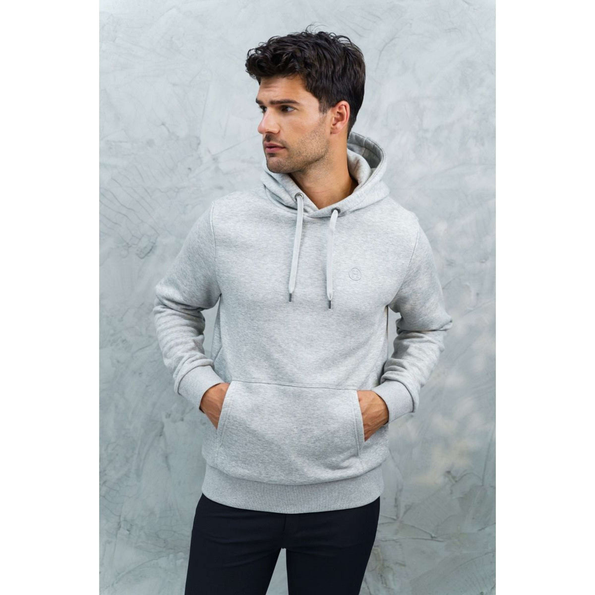 Harcour Pull col Hoodie Samyra Unisex Gris