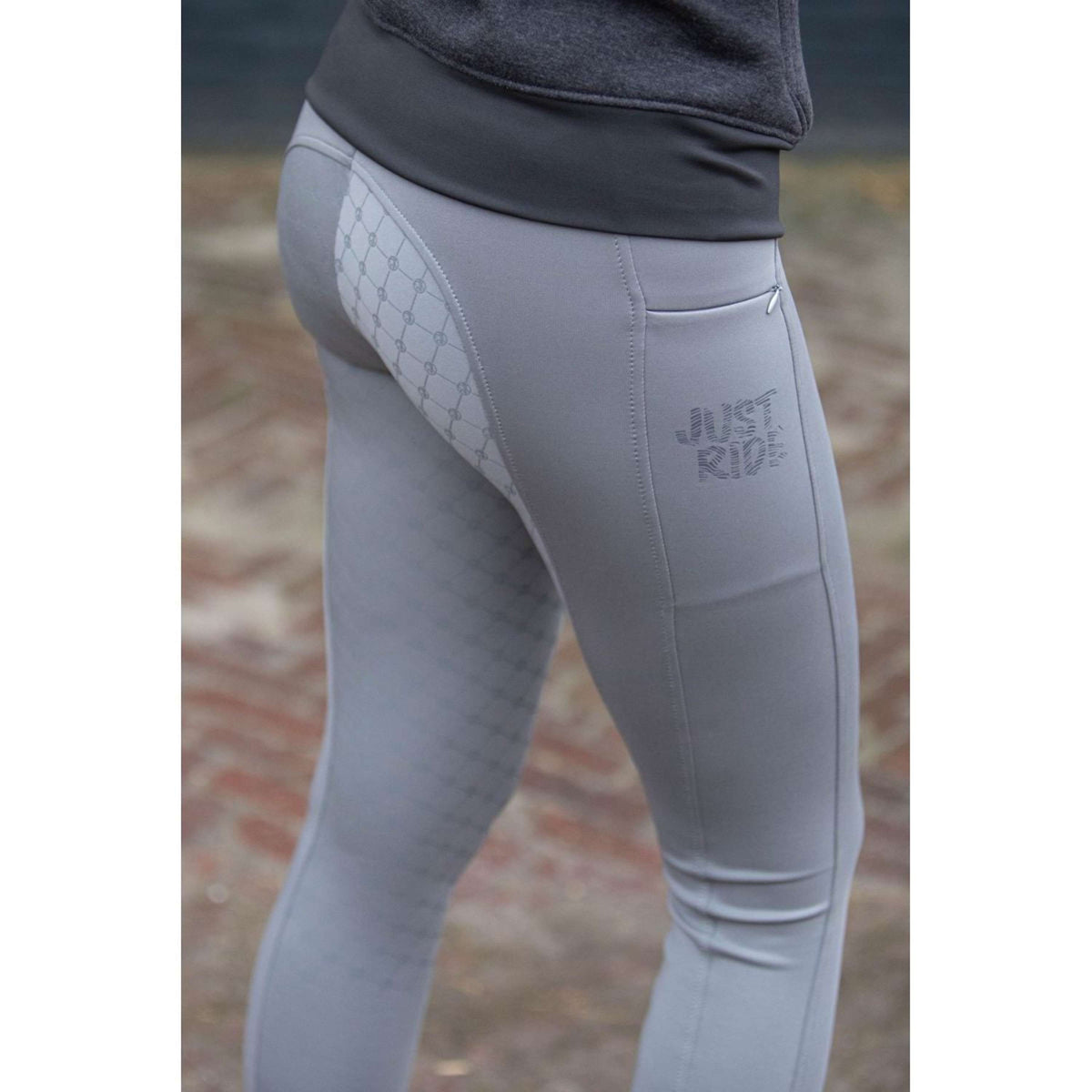 Harry's Horse Legging d'Équitation Equitights Just Ride Urban Full Grip Gris