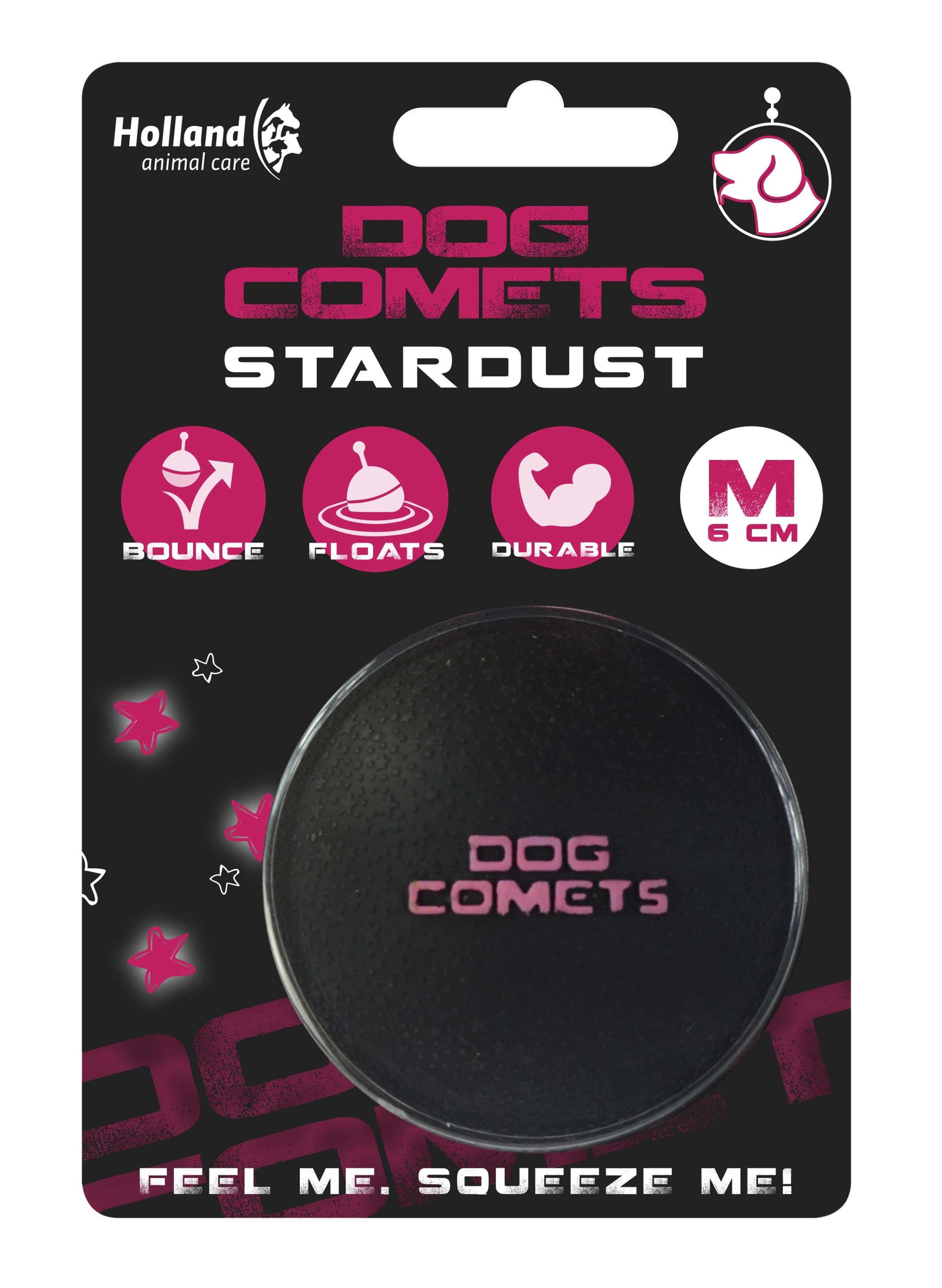 Dog Comets Ball Stardust Noir/Rose