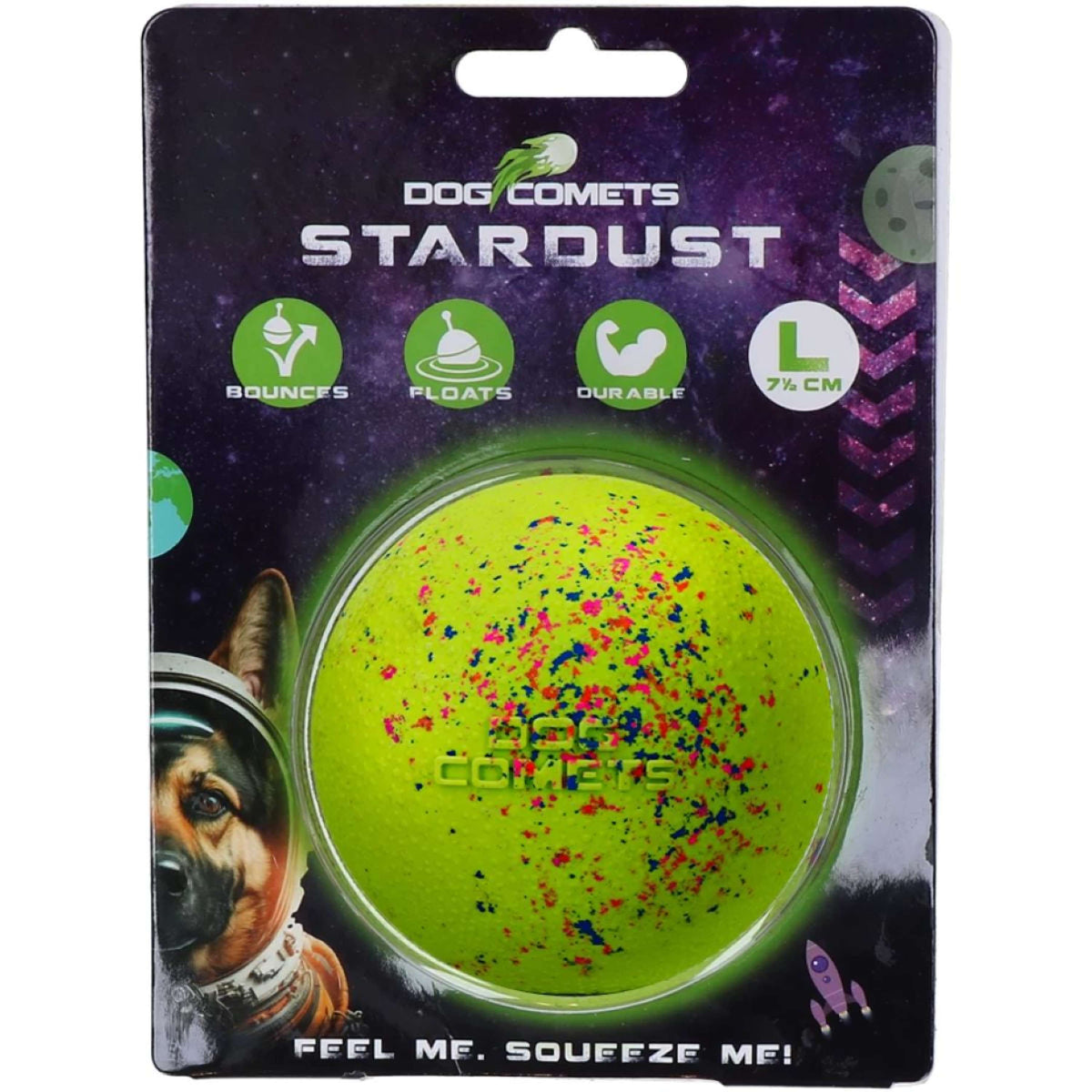 Dog Comets Balle Stardust Vert