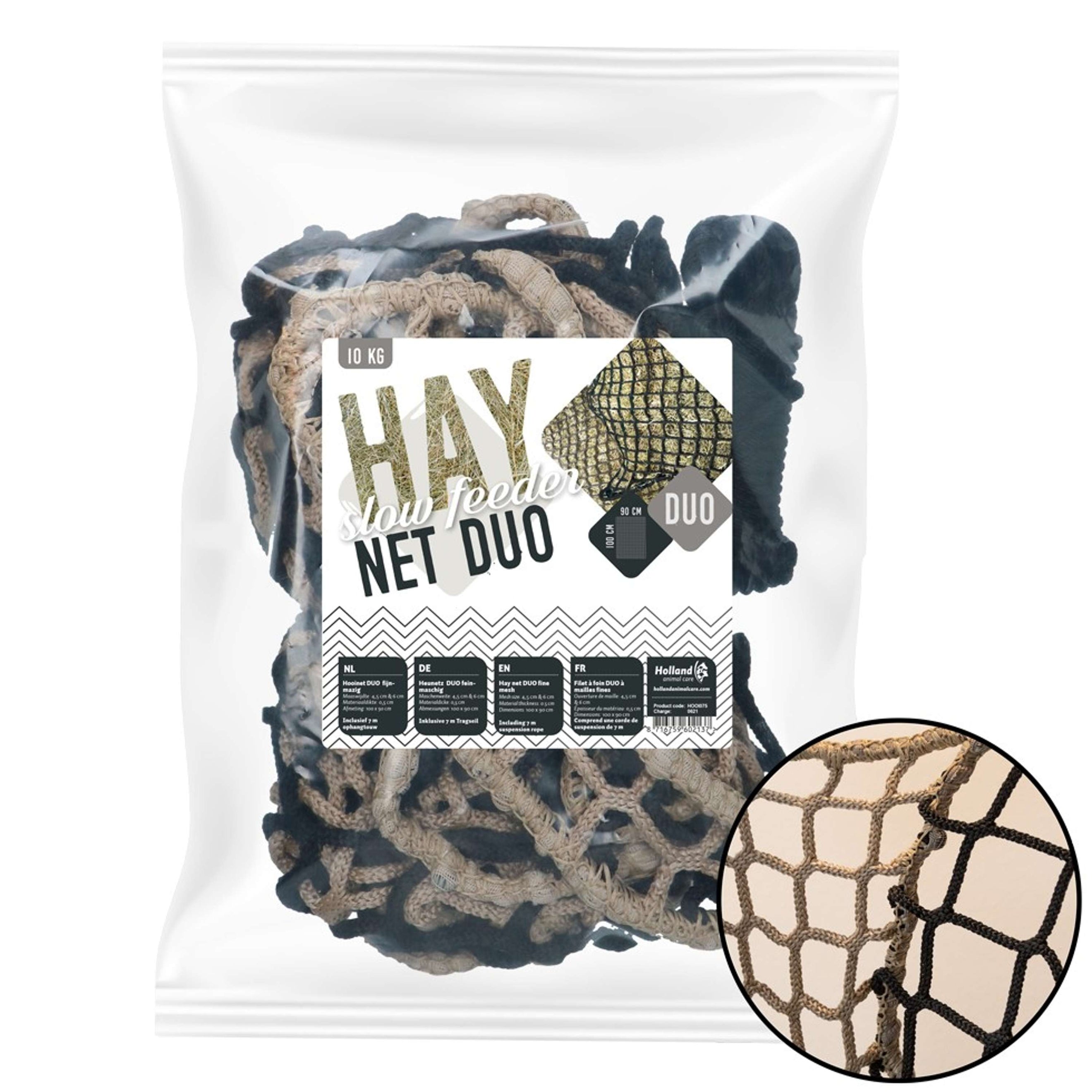 Excellent Hay Slowfeeder Filet Duo Noir/Blanc