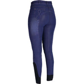 HORKA Pantalon d'Équitation en Jean Roma Junior Bleu