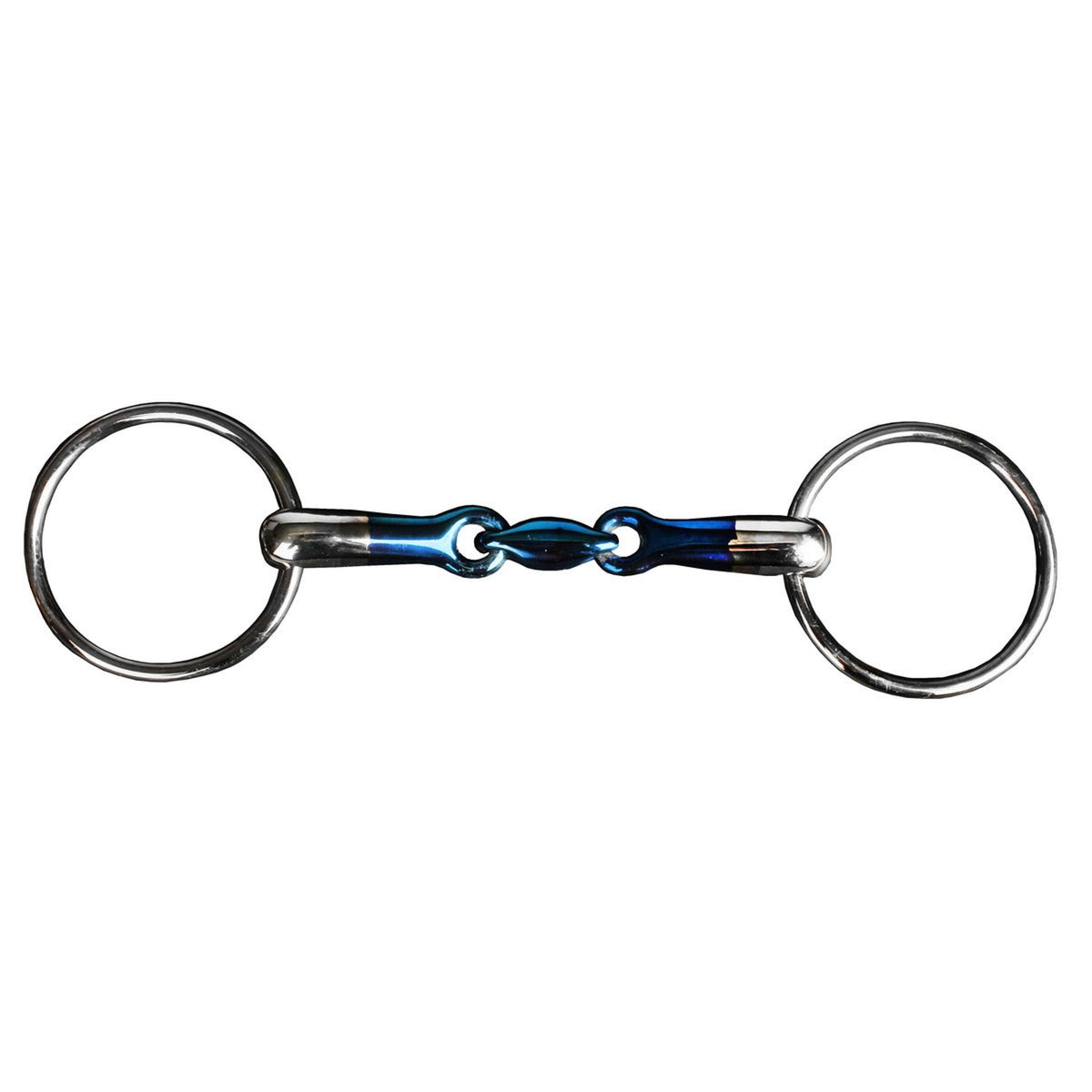 HORKA Mors de Filet Double Brisure Fer Sweet Iron 16mm Acier bleu