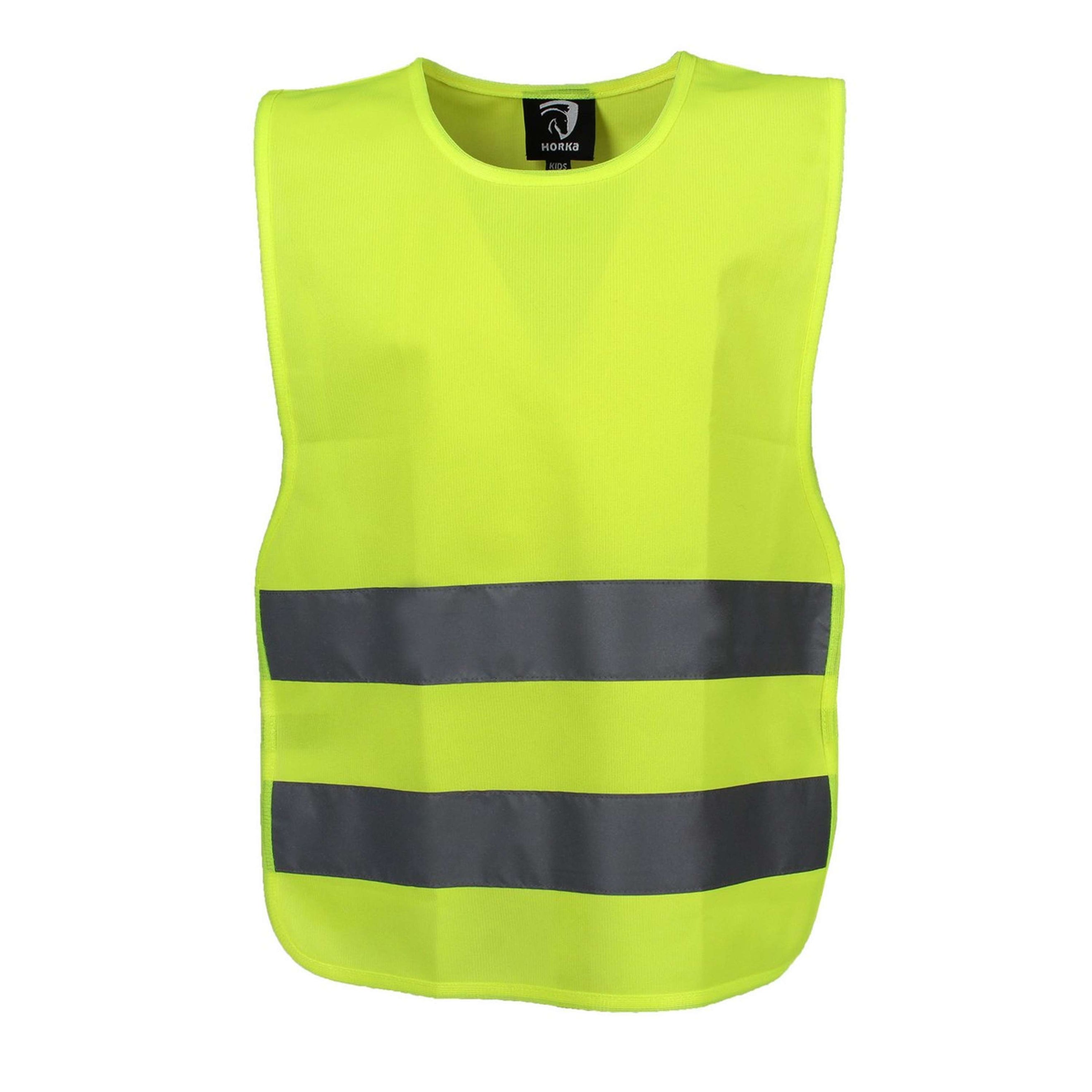 Horka Gilet de Sécurité Fluo Réflexion avec Élastique Jaune