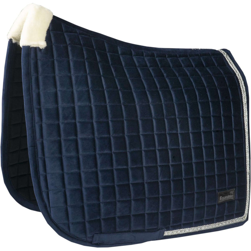 Horka Tapis de Selle Equestrian Pro Velvet Dressage Bleu