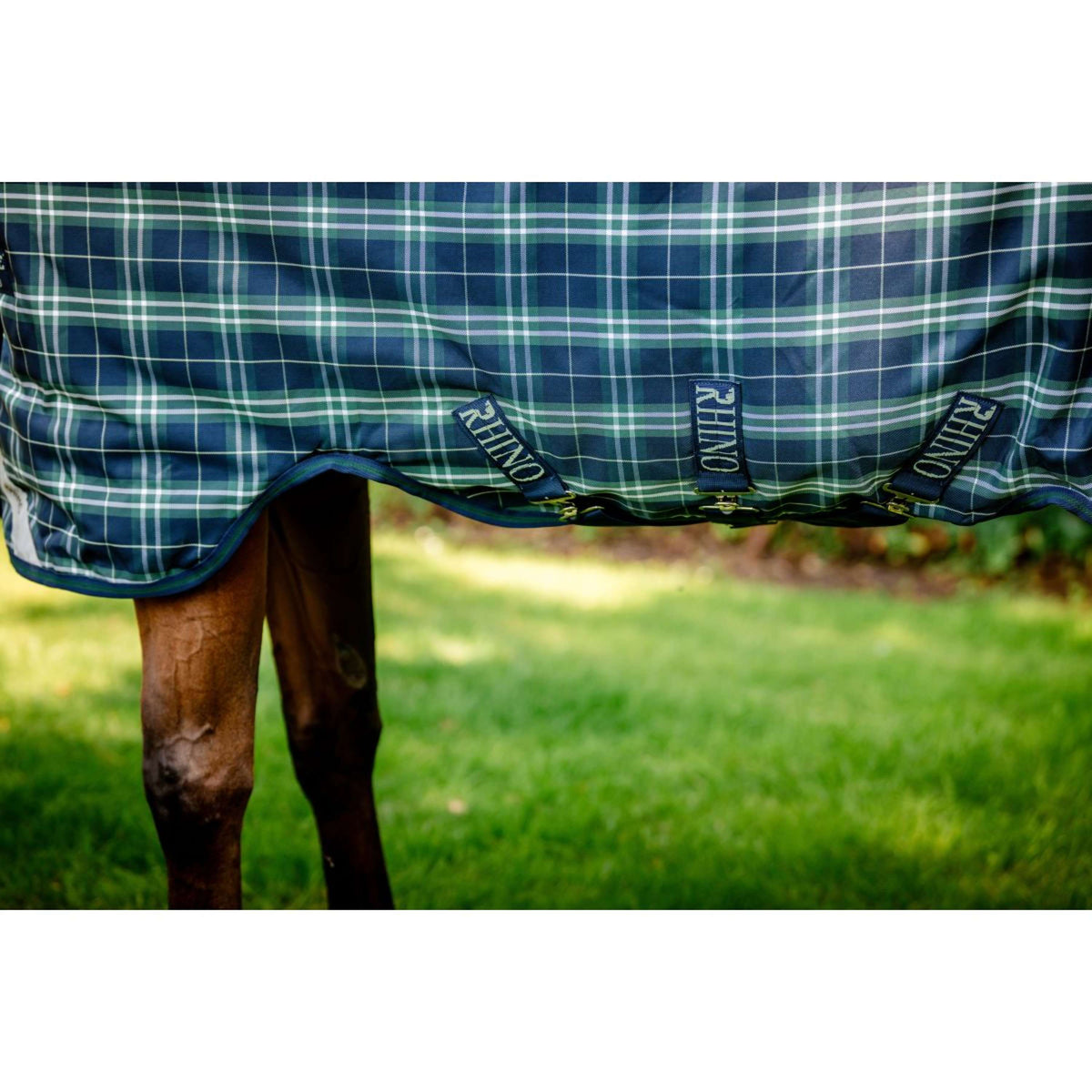 Rhino by Horseware Wug Turnout 0g Hunter Check/Marine/Vert