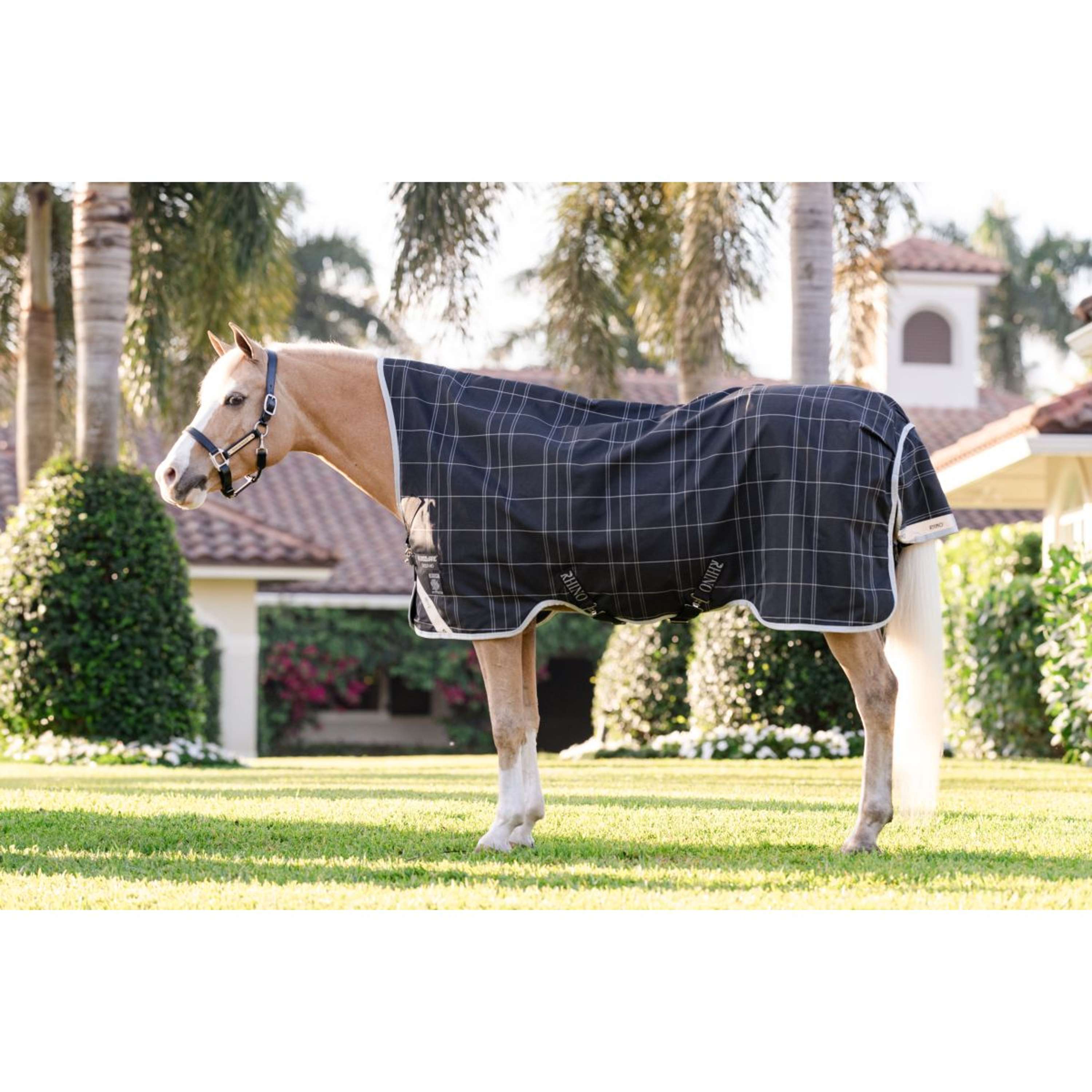 Rhino Wug Turnout Pony 100g Noir/Gris/Blanc Chk/Gris