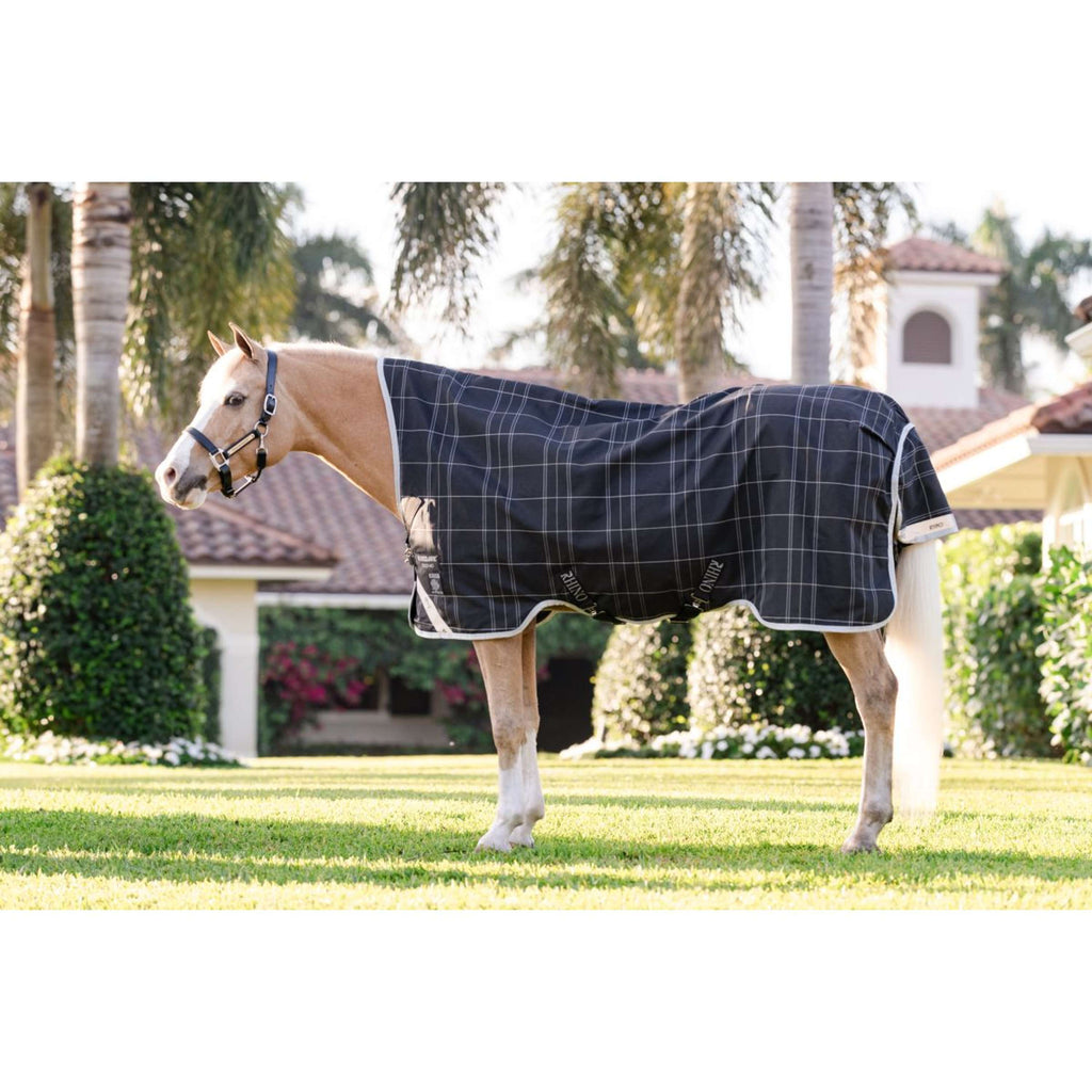 Rhino Wug Turnout Pony 100g Noir/Gris/Blanc Chk/Gris