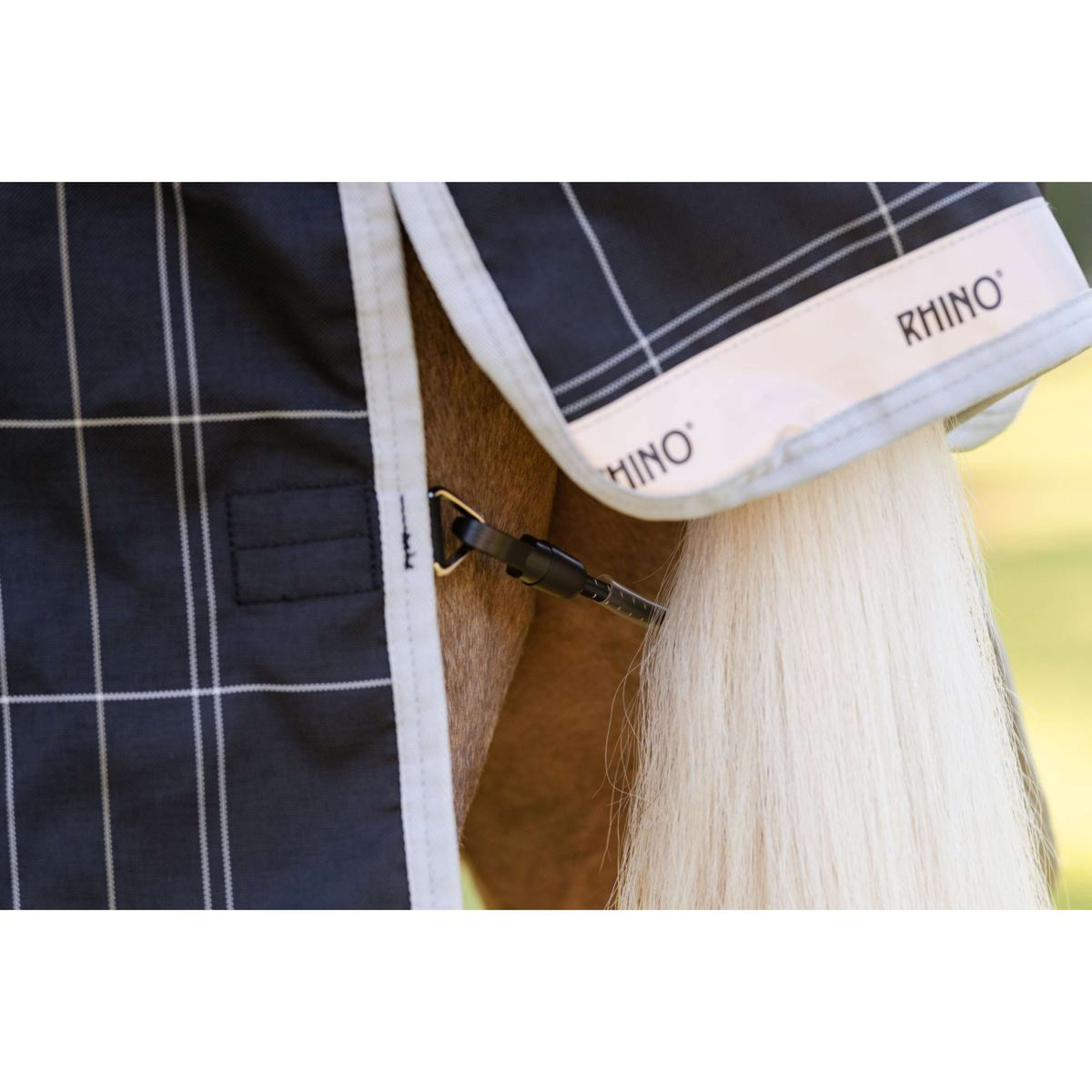 Rhino Wug Turnout Pony 100g Noir/Gris/Blanc Chk/Gris