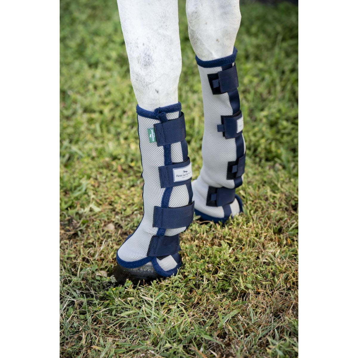 Horseware Fly Boots Set of 2 Argent/Bleu Marine