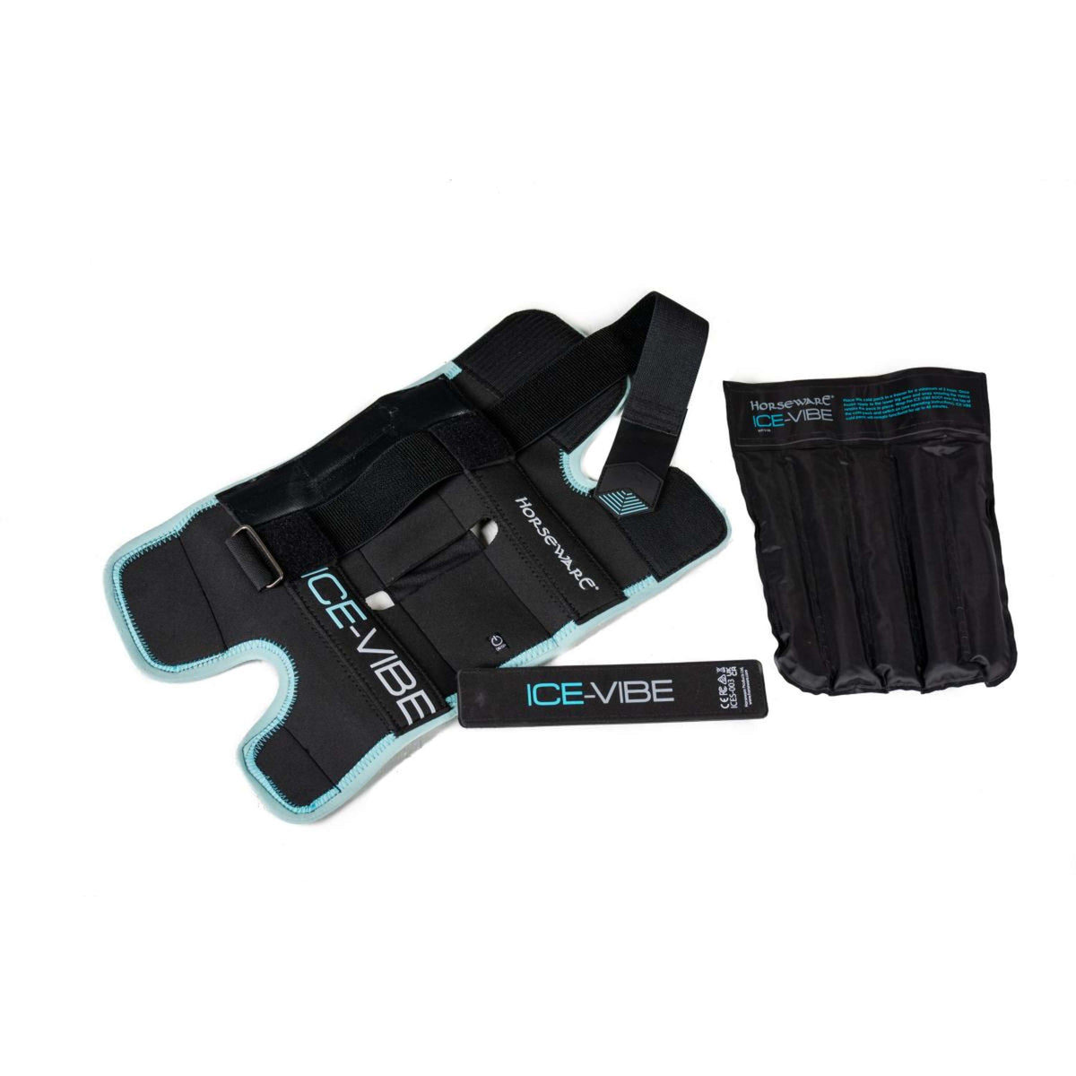 Ice-Vibe Knee Wrap II 2 Pièces Noir/Aqua