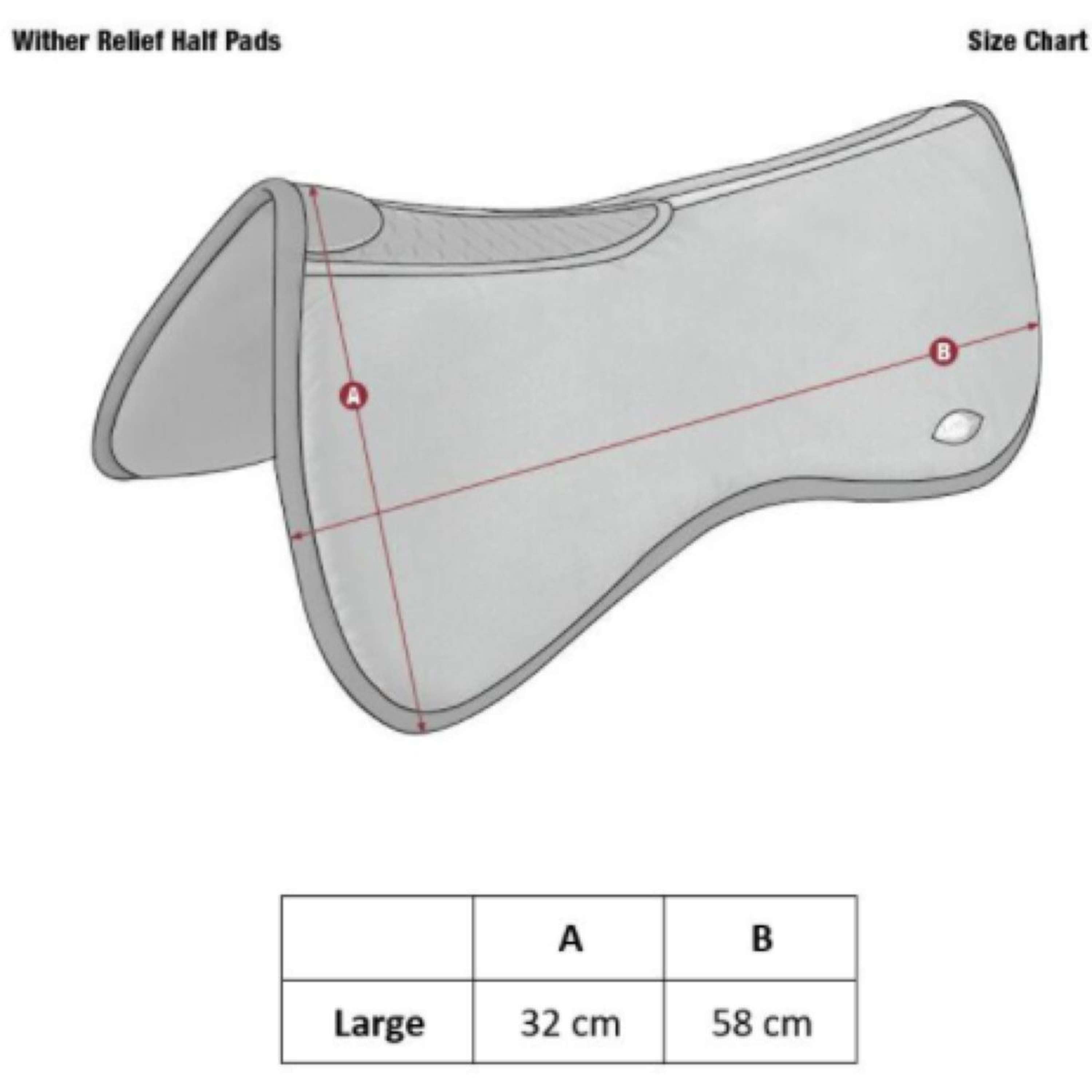 LeMieux Amortisseur Wither Relief Memory Foam Half Marin