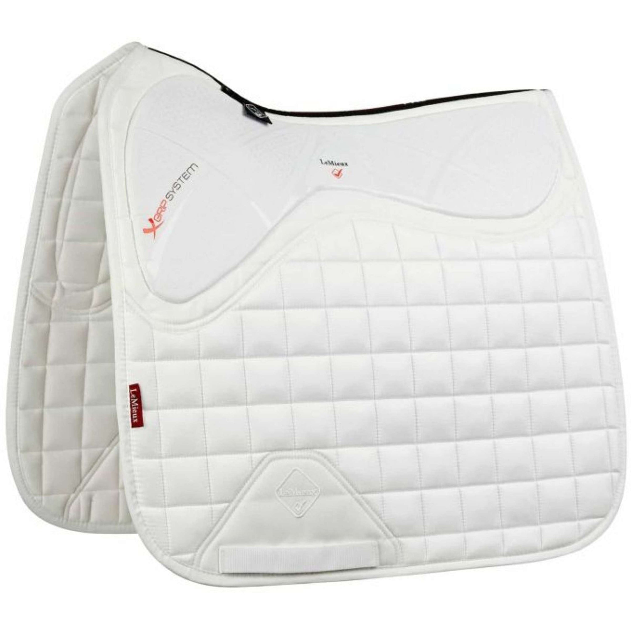 LeMieux Tapis de Selle X-Grip Square Dressage Blanc