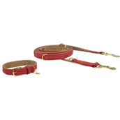 Kentucky Collier pour Chien Soft Vegan Leather Rouge/Beige