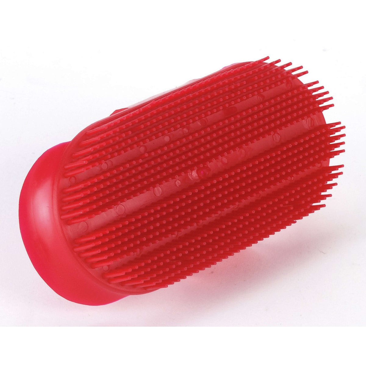 Kerbl Étrille plastique avec dragonne réglable Rouge