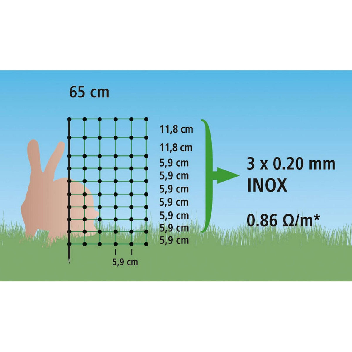 Kerbl Filet pour Lapin Simple Vert