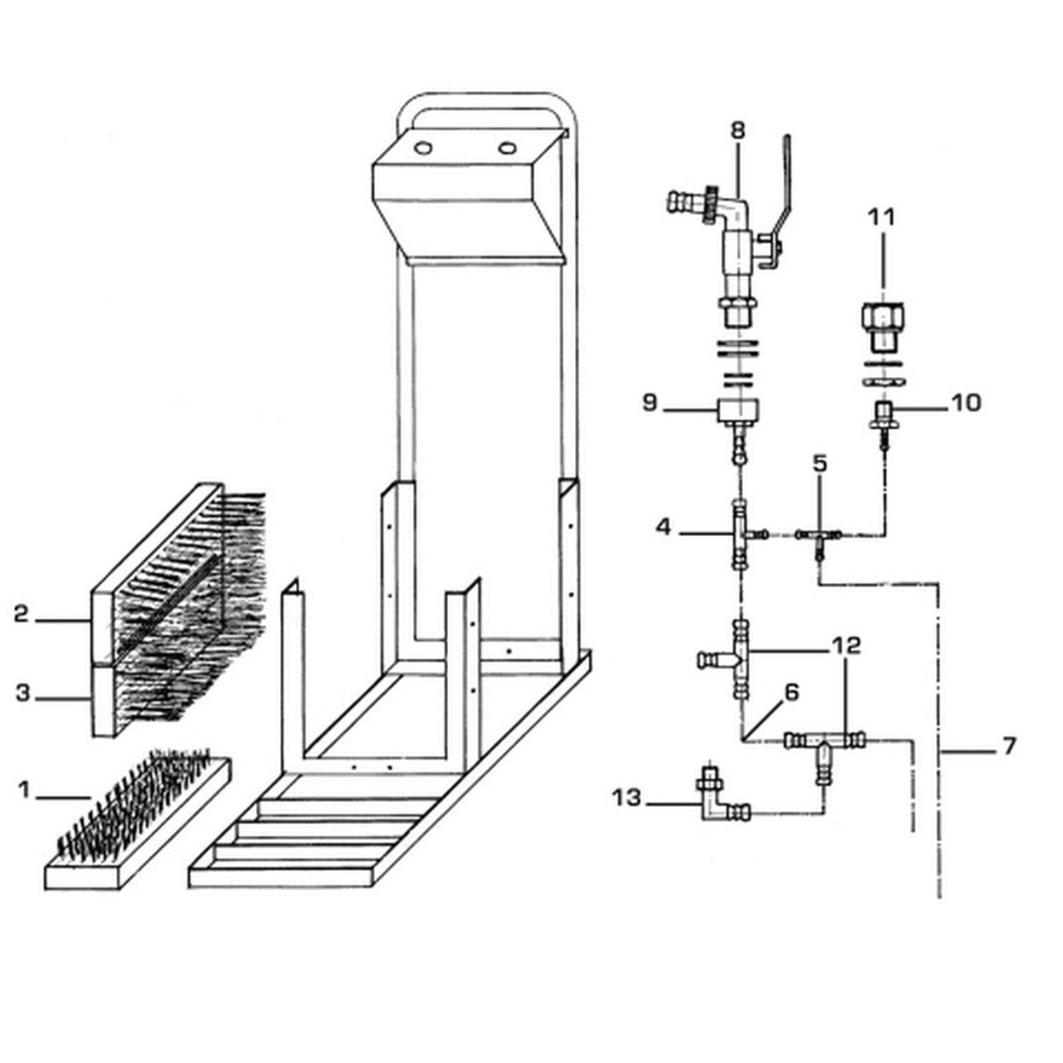 Kerbl Brosse de Fond pour 9003055