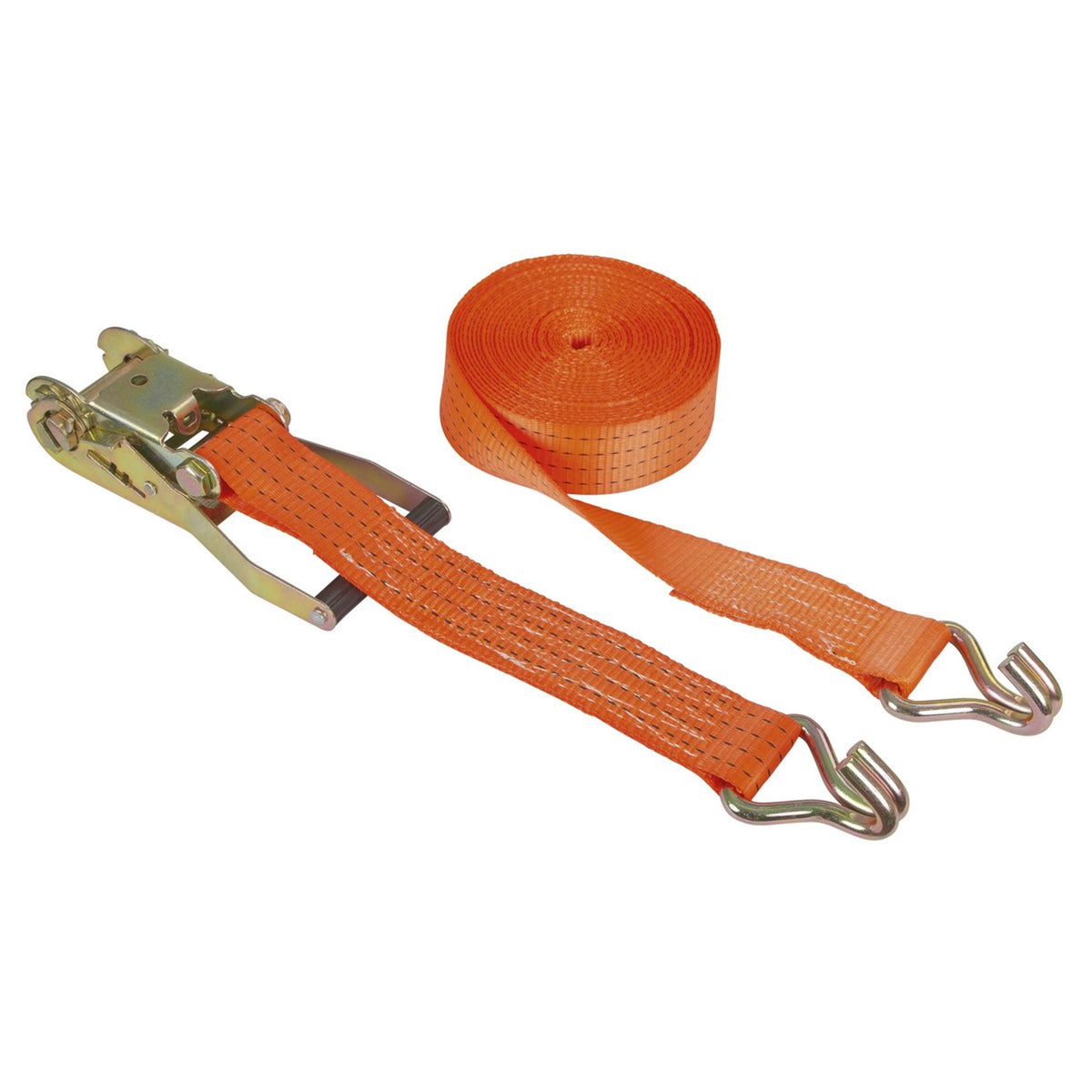 Kerbl Ratchet lashing strap with pointed hooks 4000kg Orange