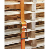 Kerbl Ratchet lashing strap with pointed hooks 4000kg Orange