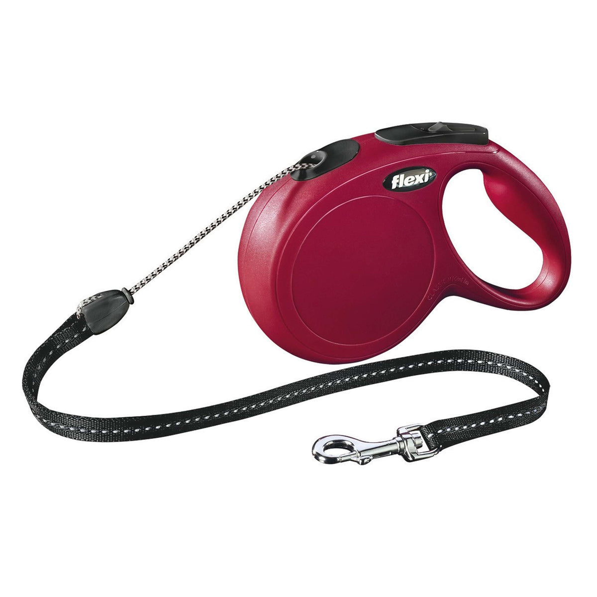 Flexi Laisse pour Chien New Classic Corde Rouge