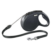 Flexi Laisse pour Chien New Classic Corde S Noir