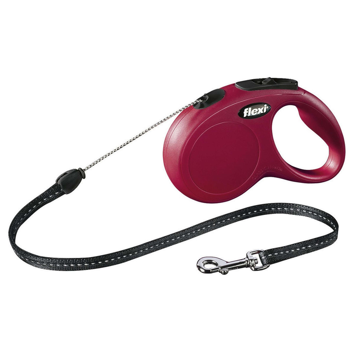 Flexi Laisse pour Chien New Classic Corde S Rouge