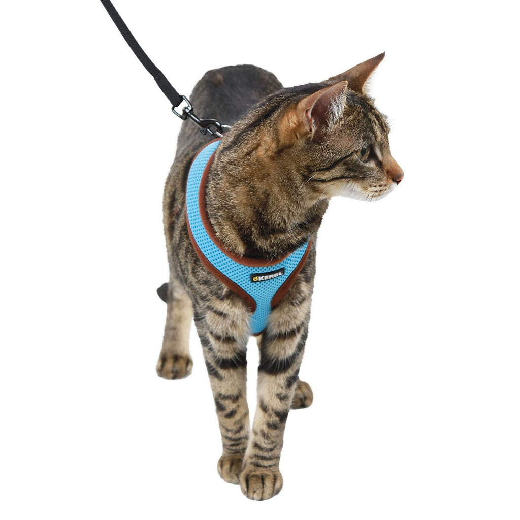 Kerbl Harnais pour Chat Active avec Ligne 120cm Bleu