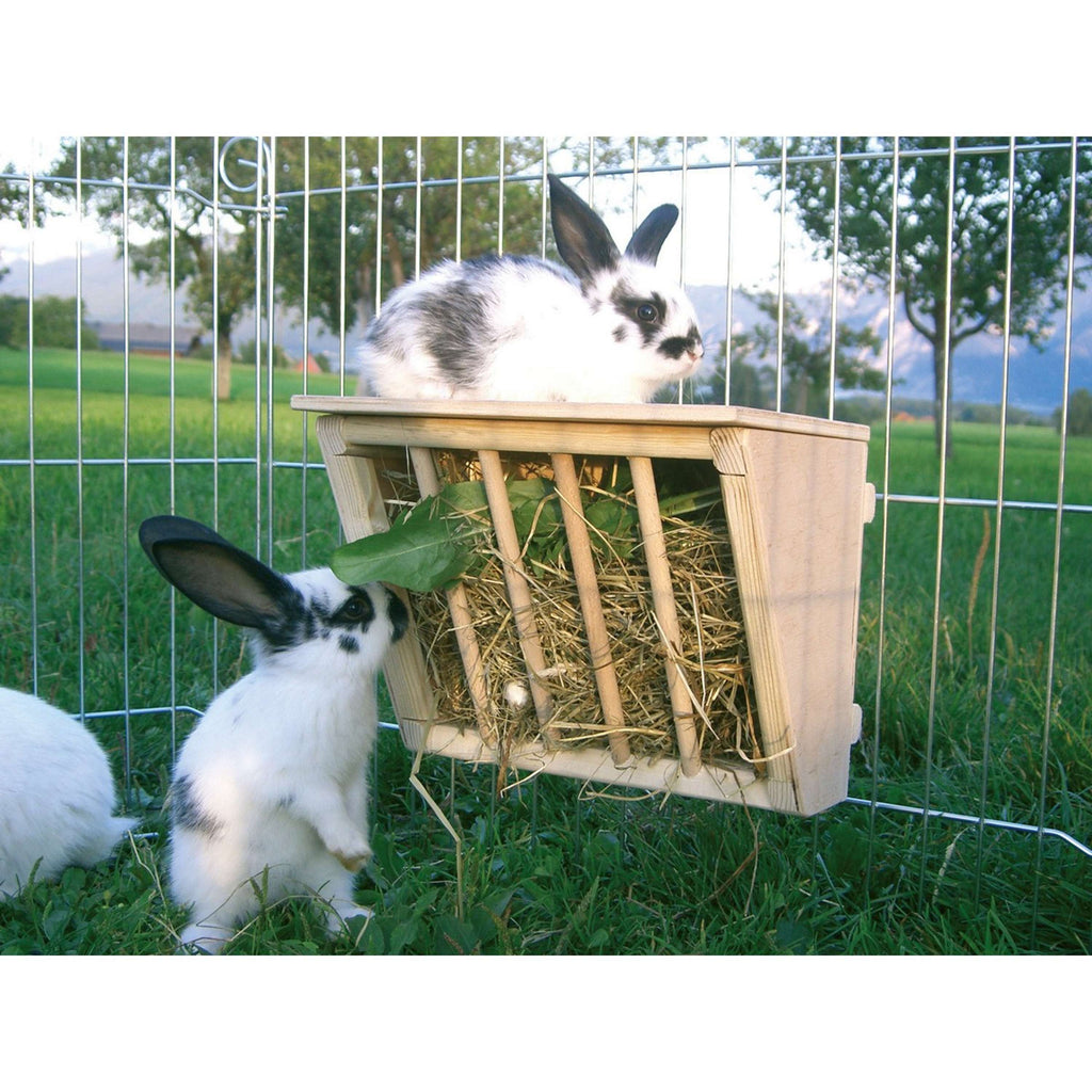 Kerbl Râtelier pour Lapin Bois avec Place Assise