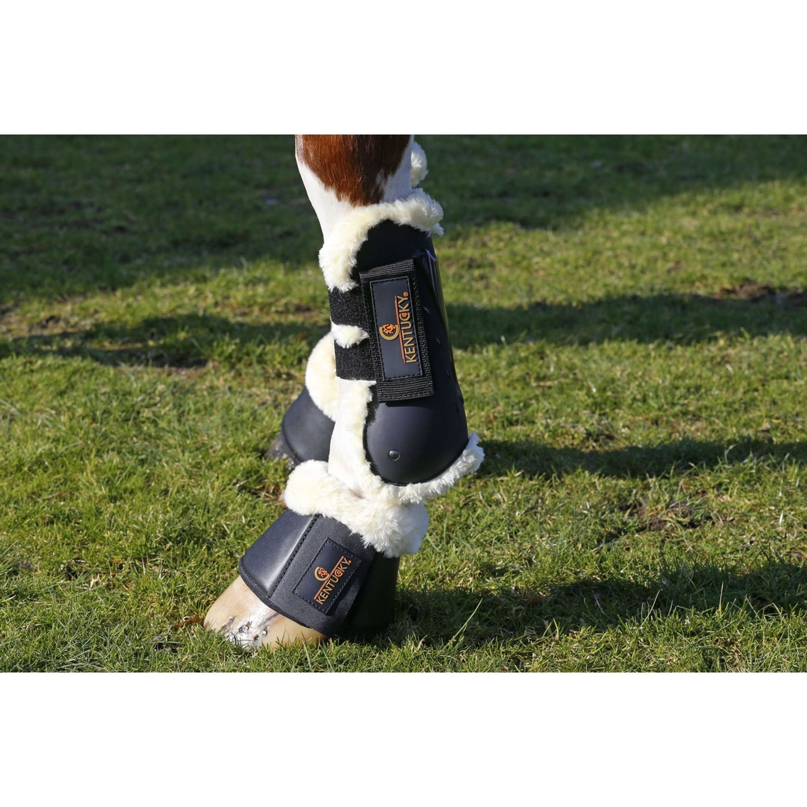 Kentucky Horsewear Protèges-Tendons Air Sheepskin Noir