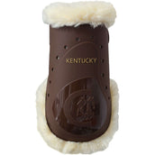 Kentucky Horsewear Protège-Boulets Sheepskin Elastic Marron