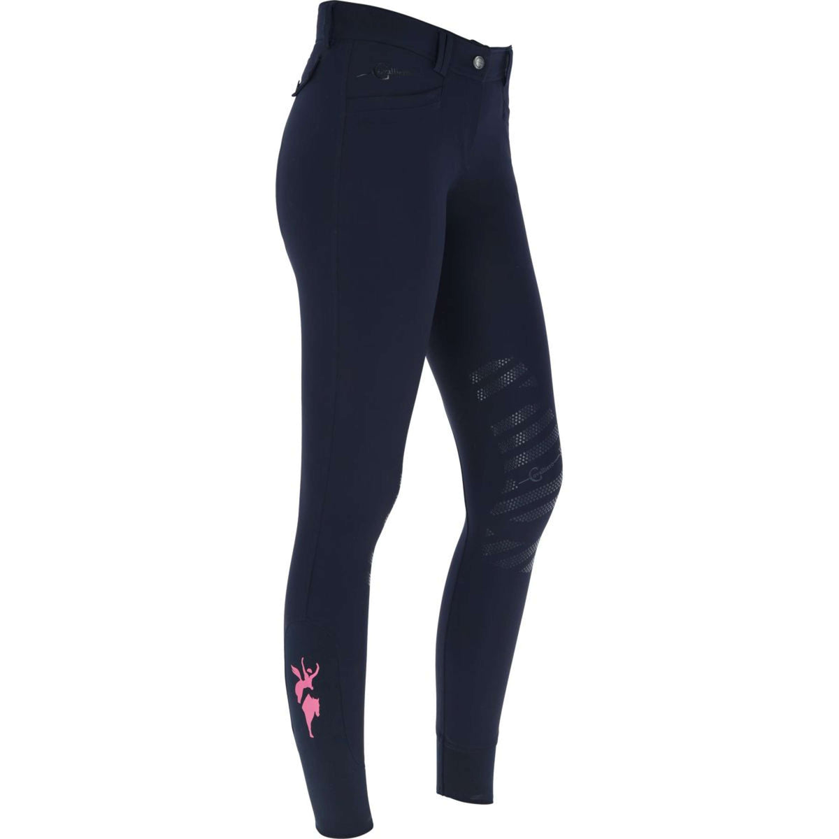 Covalliero Pantalon d'Équitation Janne x PinkRibbon Marin foncé