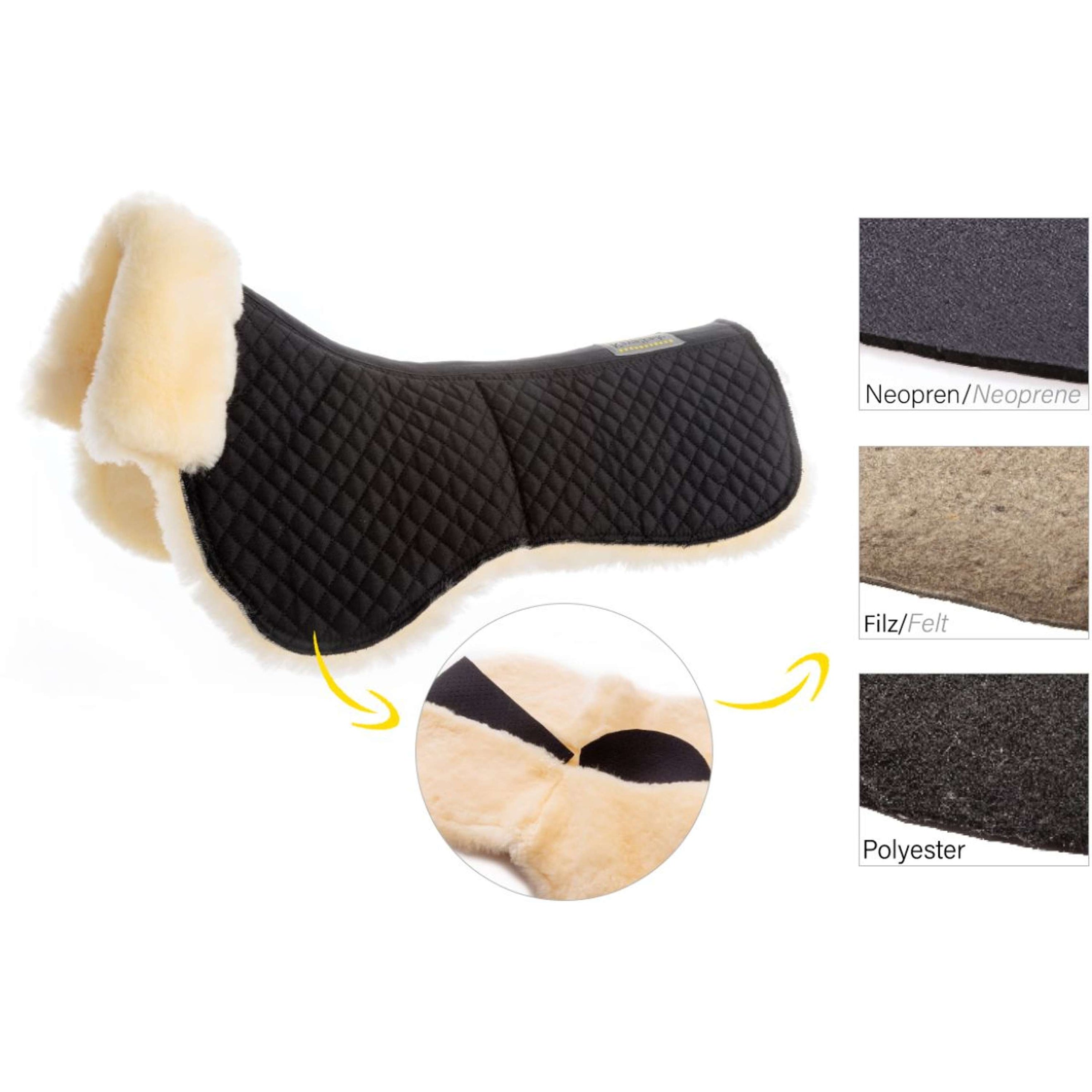 Kavalkade Sous-Bande Lambskin Noir/Naturel