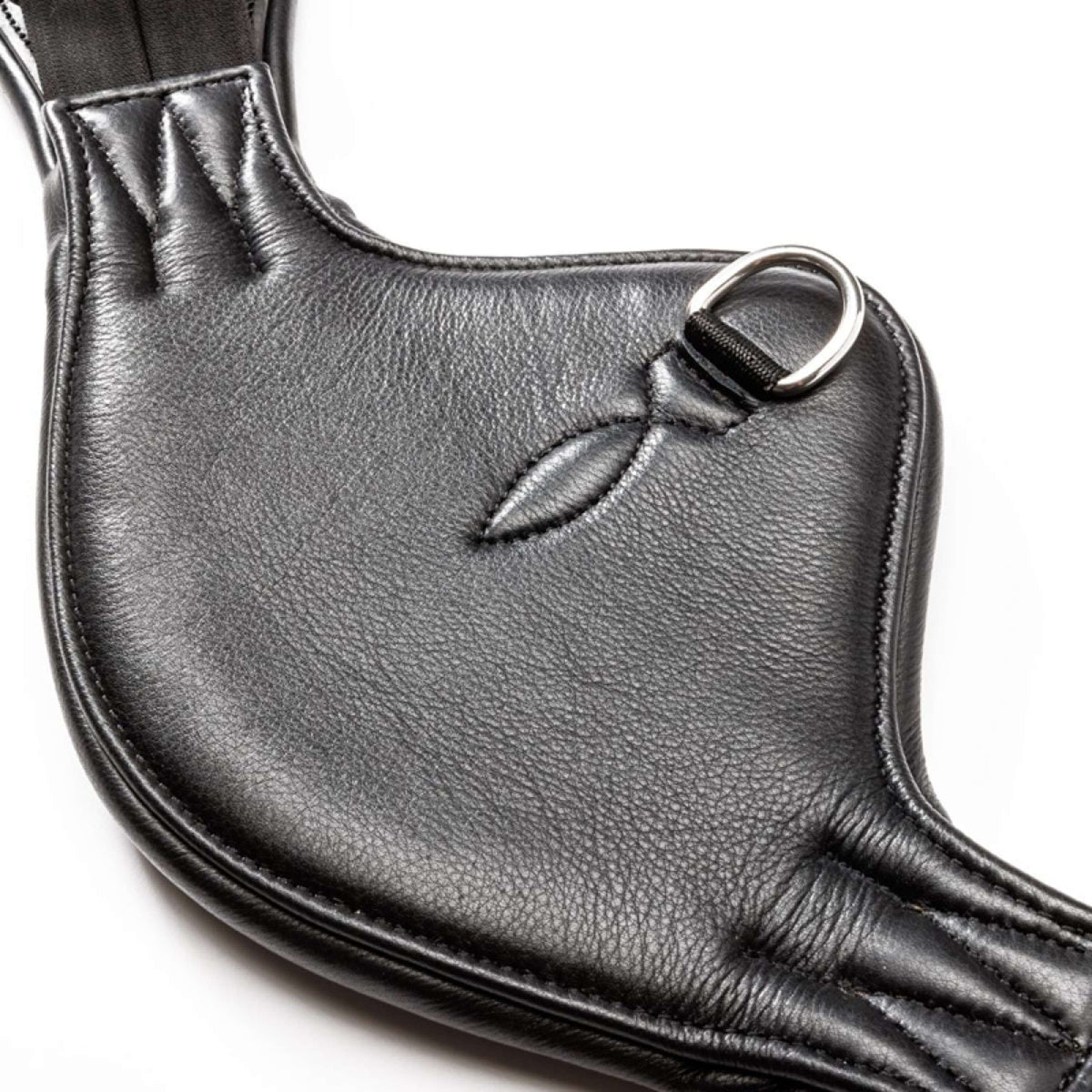 Kavalkade Sangle de Dressage Casper Soft Leather avec Élastique Noir