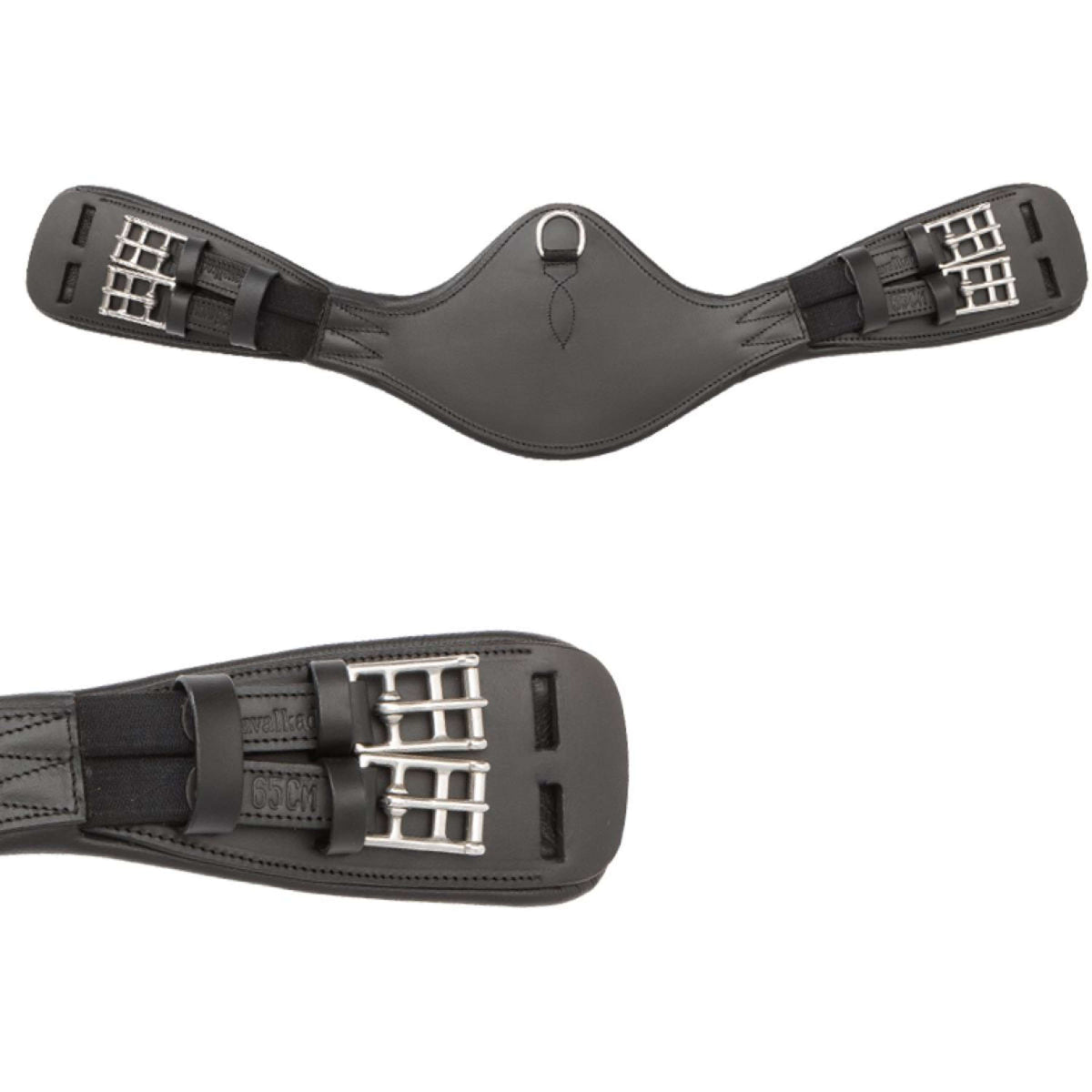 Kavalkade Sangle de Dressage Casper Oiled Leather avec Élastique Noir